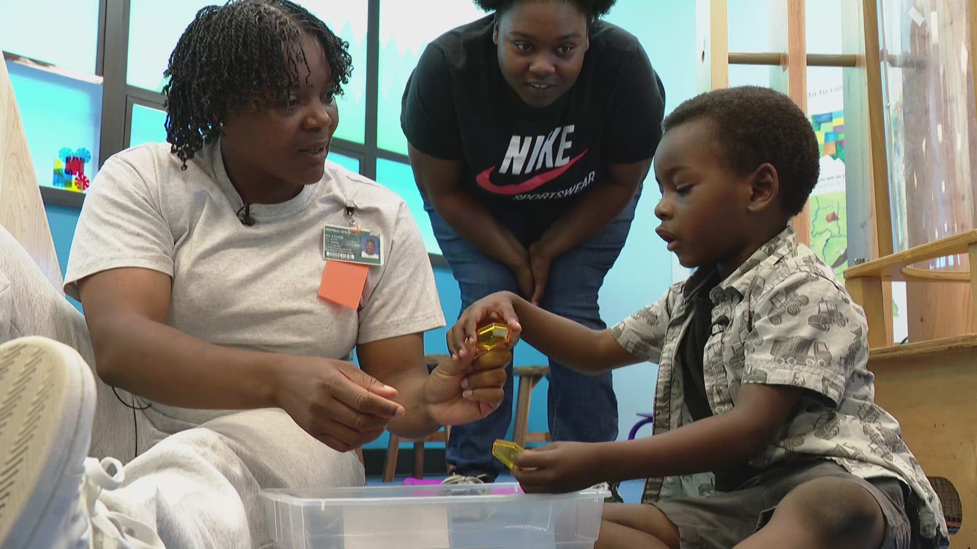 Renovated libraries and play areas aim to keep incarcerated parents from reoffending, officials say.