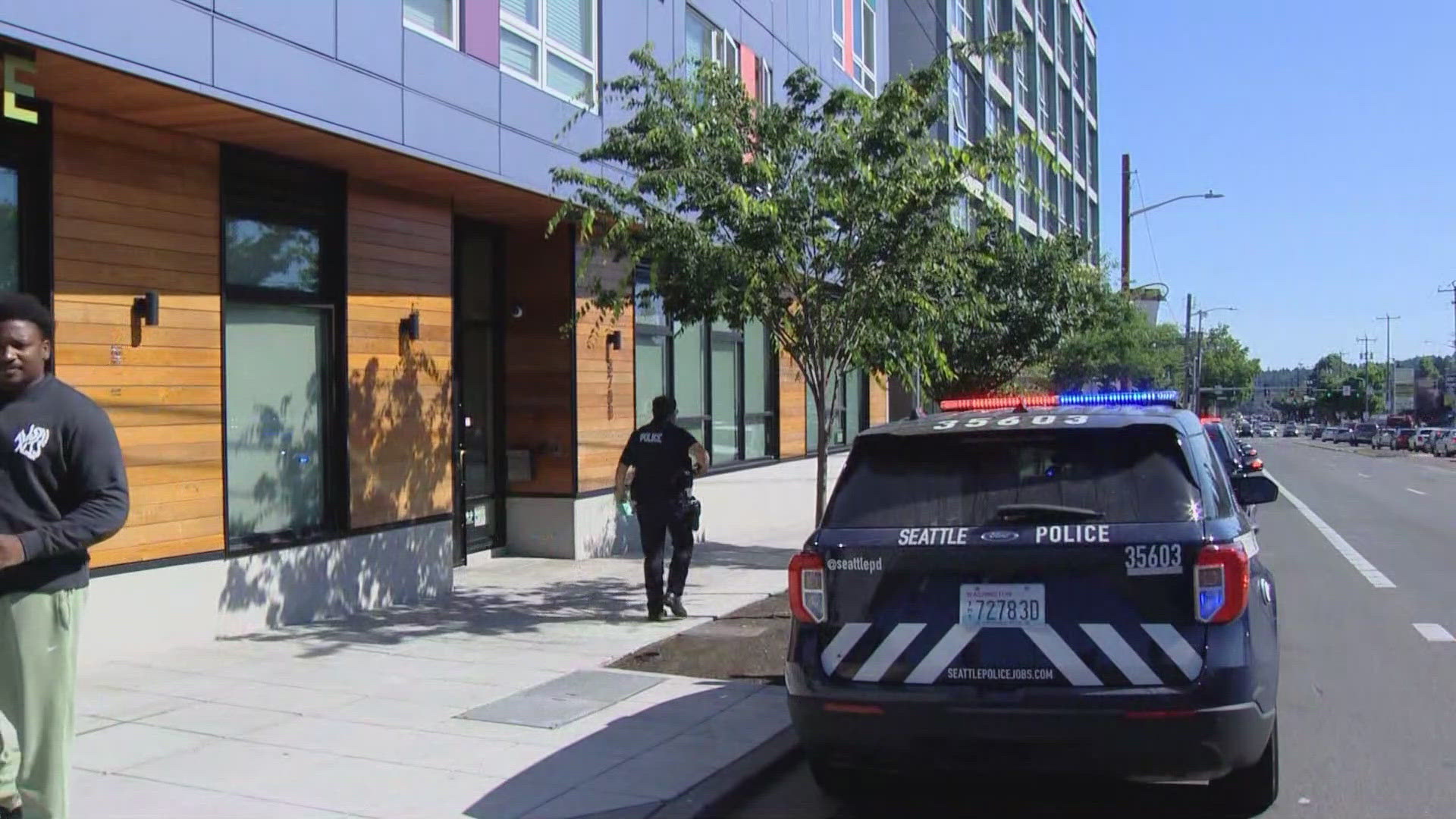 Gun violence reduction unit investigating incident on Aurora Avenue North; one suspect detained.