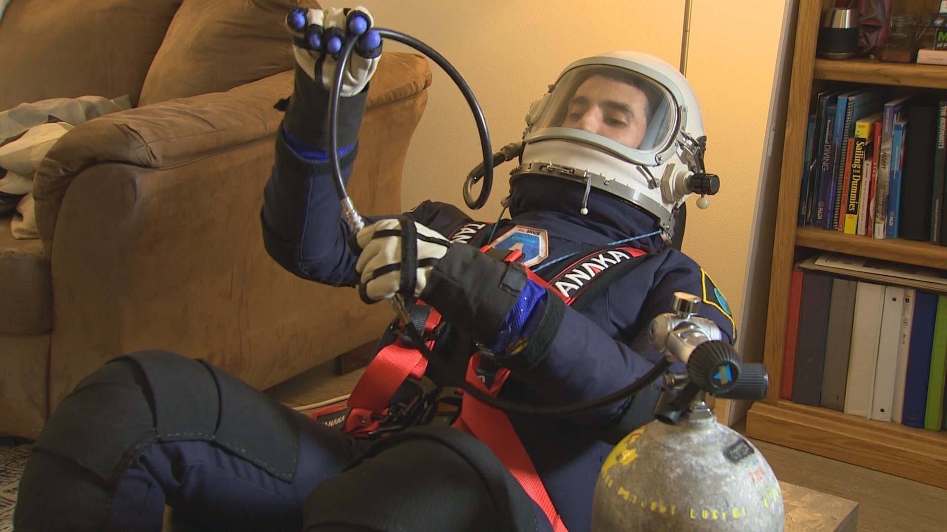 He's part of a group of amateur spacefarers  preparing to make one giant leap into space