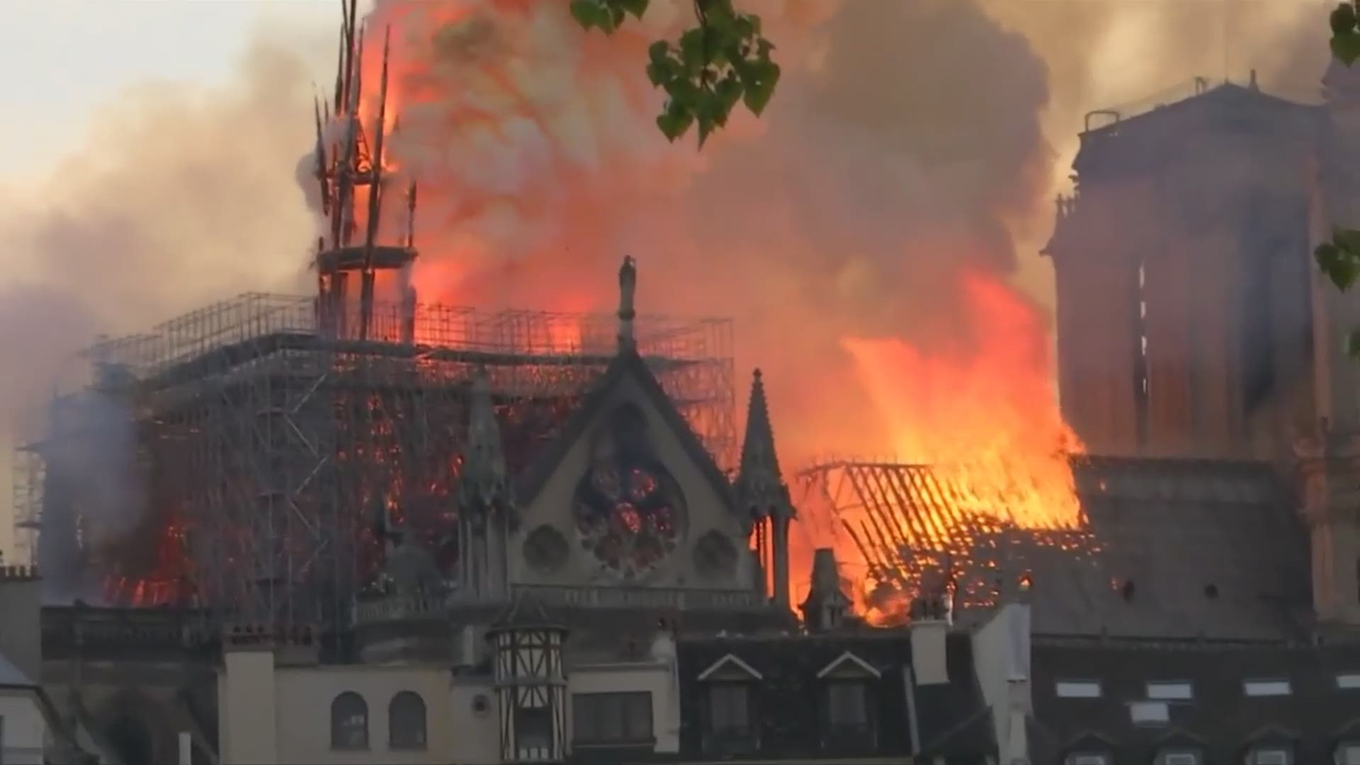 Notre Dame's spire was undergoing renovations when the fire started and quickly spread to one of the church's rectangular towers.