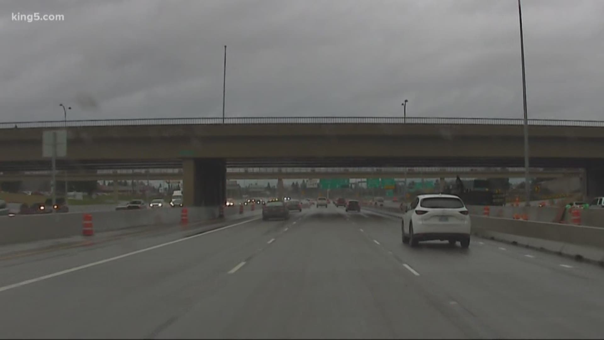 WSDOT is narrowing a section of northbound I-5 this weekend to one lane, which will cause long delays.