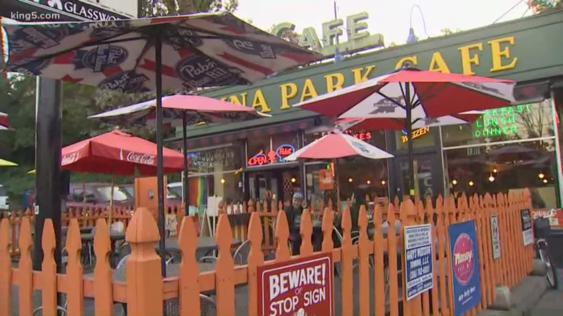Luna Park Cafe on SW Avalon Way has been struggling with business due to construction work that's been going on outside their doors for months.