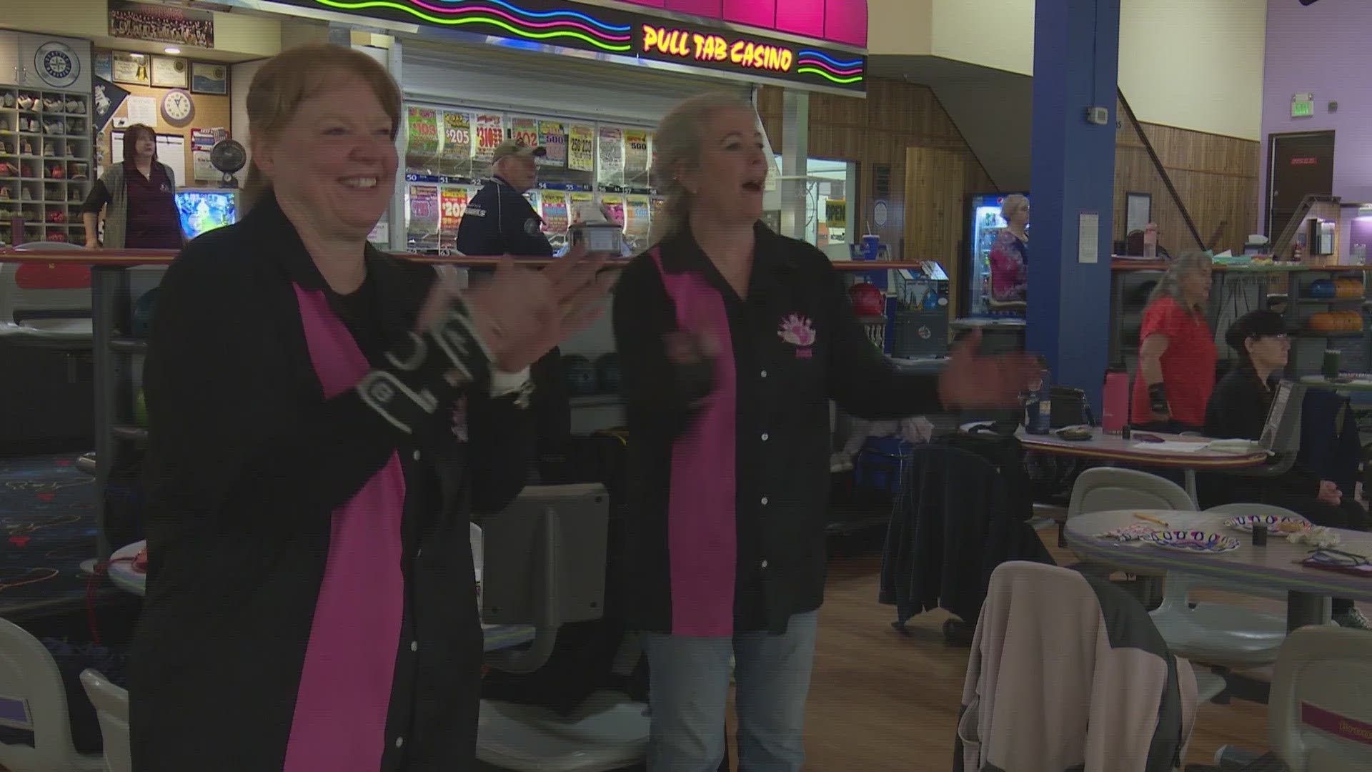 Multiple women in the "Tuesday Wonders" bowling league have been together for more than 40 years, creating a network of support through life.