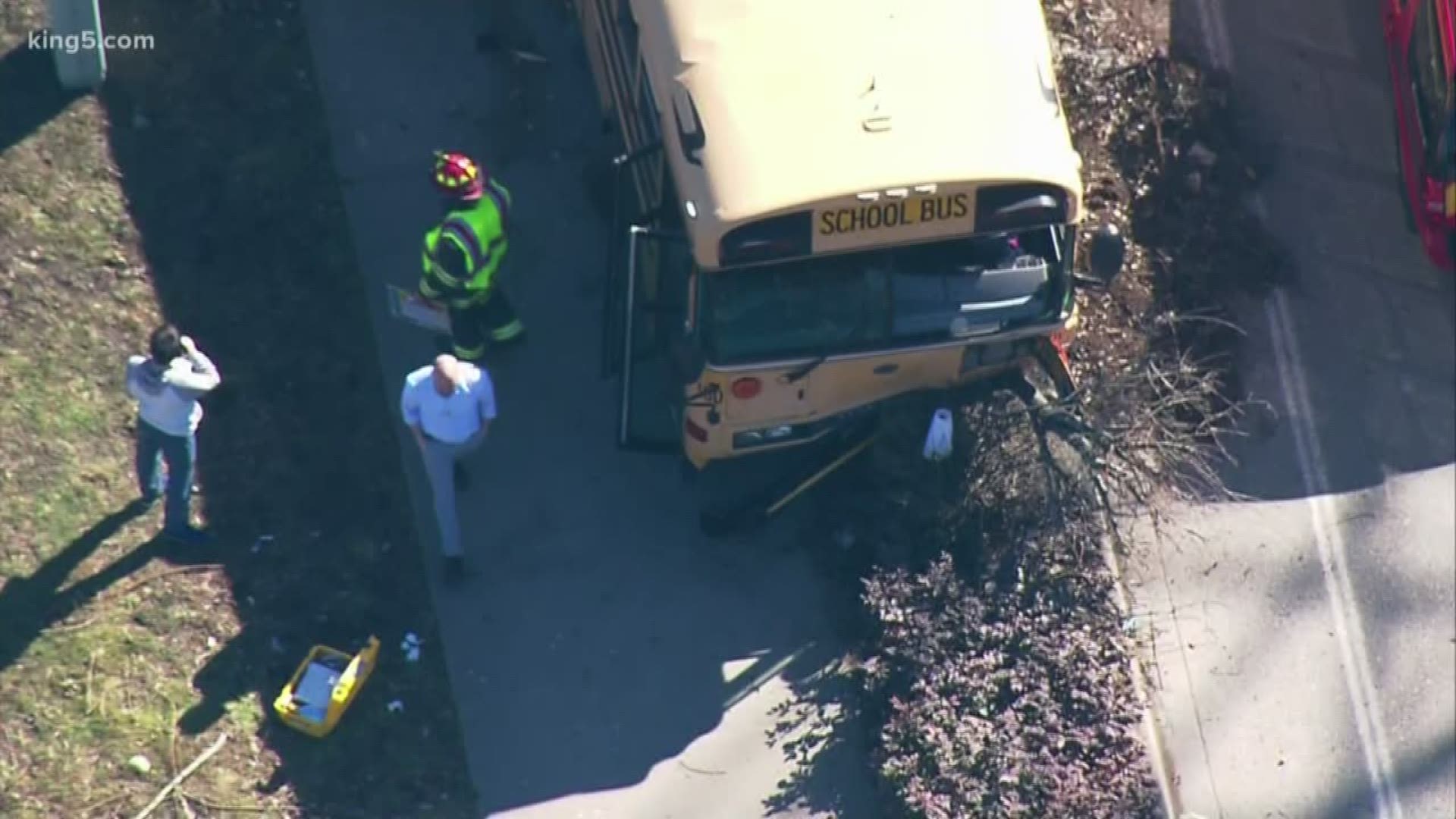 We are following breaking news after a crash involving a Kentlake school bus and an SUV in Covington.