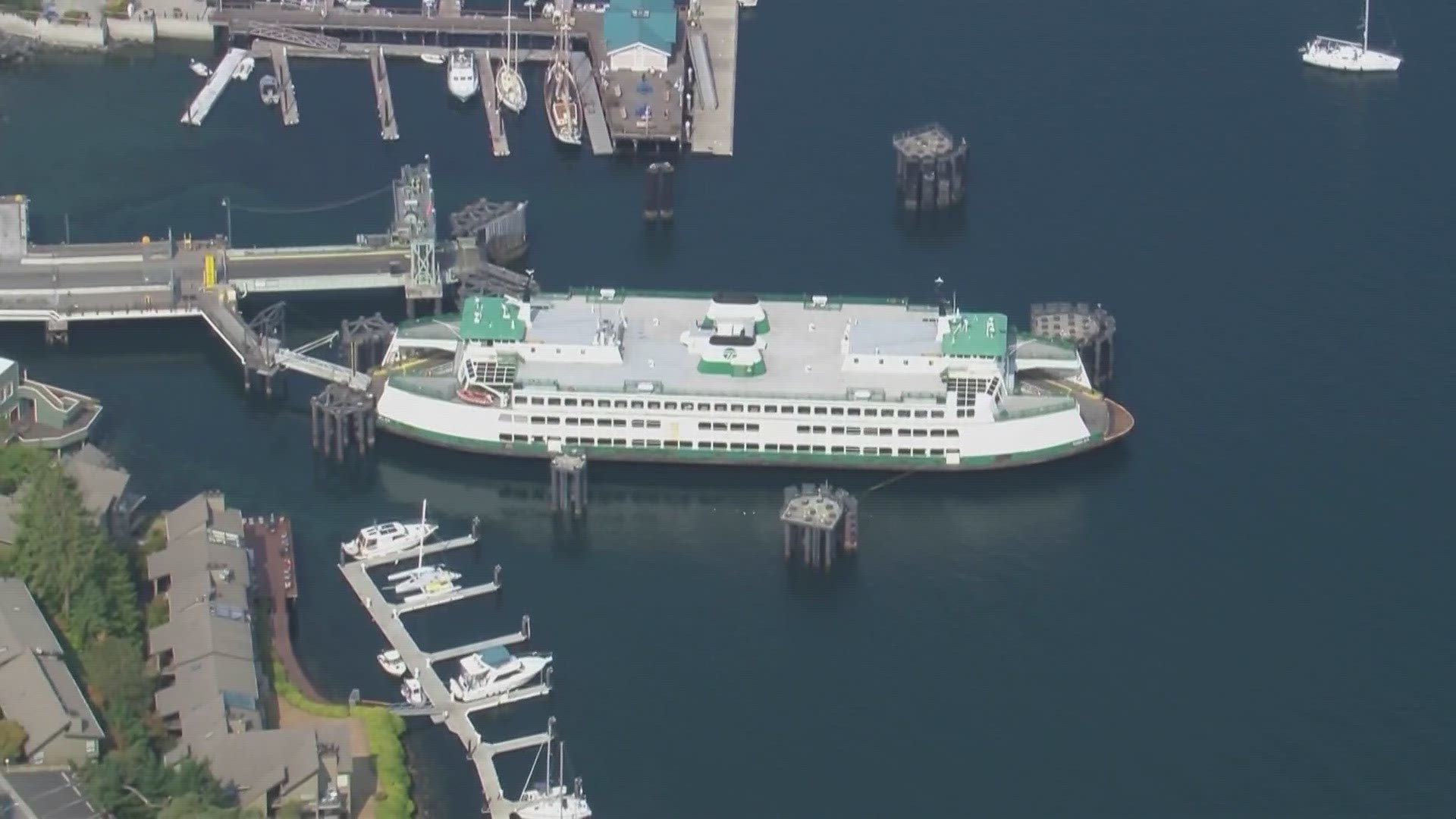 Service was suspended after the Chelan ferry ran aground near Friday Harbor on Sunday night.