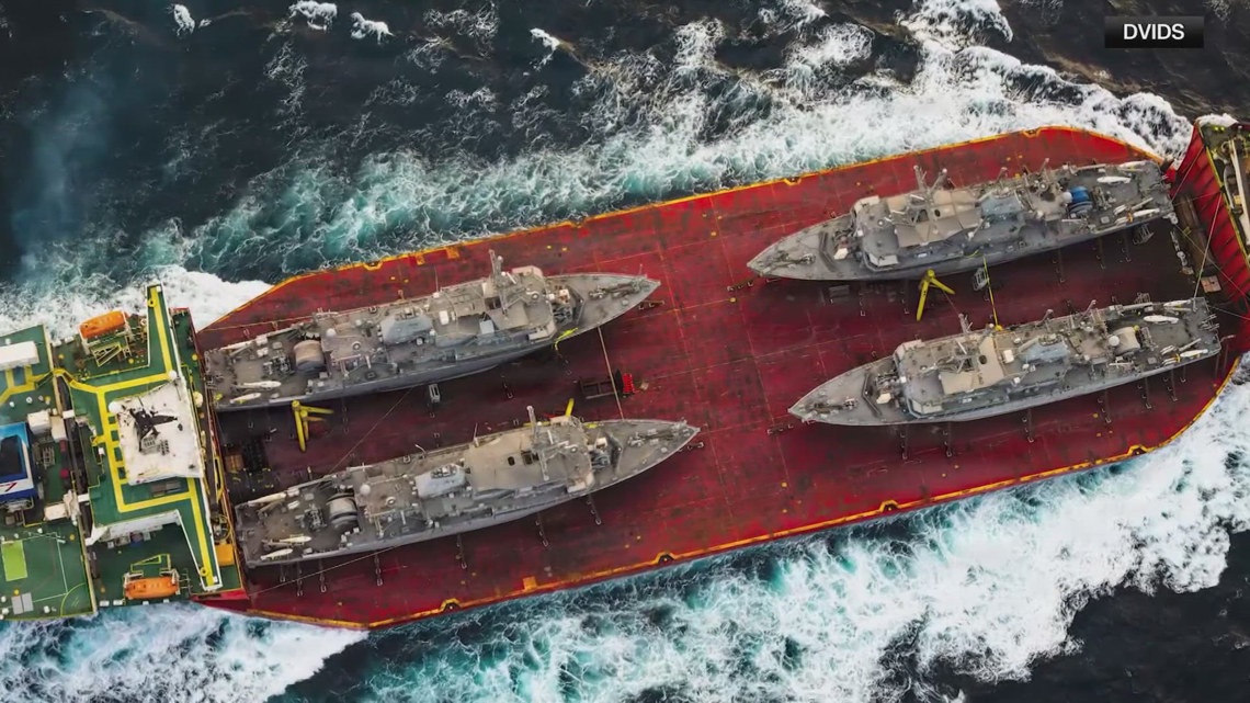 US Navy vessels targeting Iranian mine-laying ships