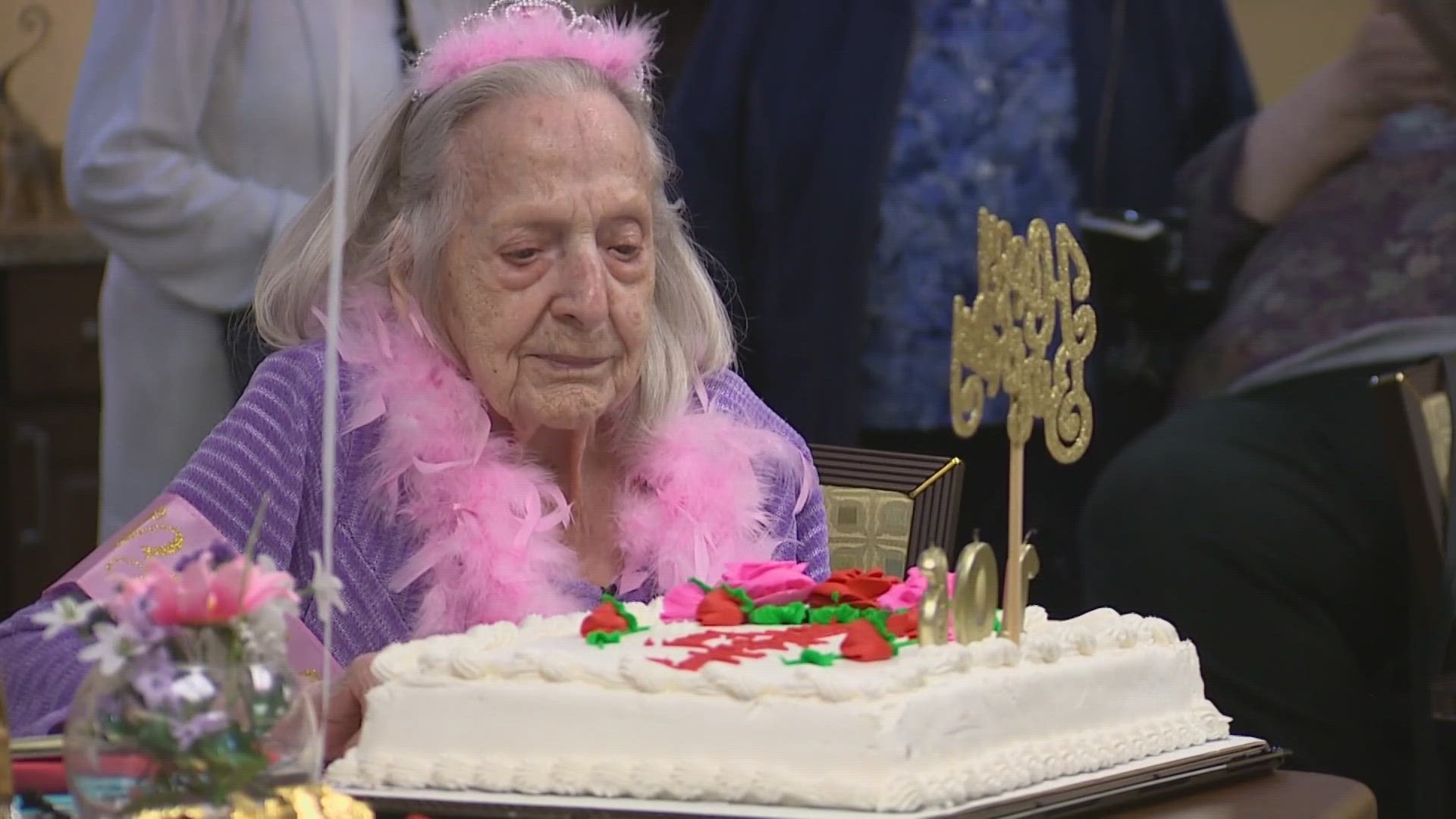 Tina celebrated her 106th birthday with friends and family on Friday, April 19. Her secret to longevity? "Be nice."