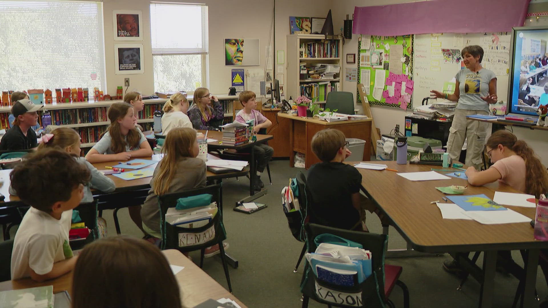 Students at Island View Elementary are corresponding with their counterparts in Ukraine.