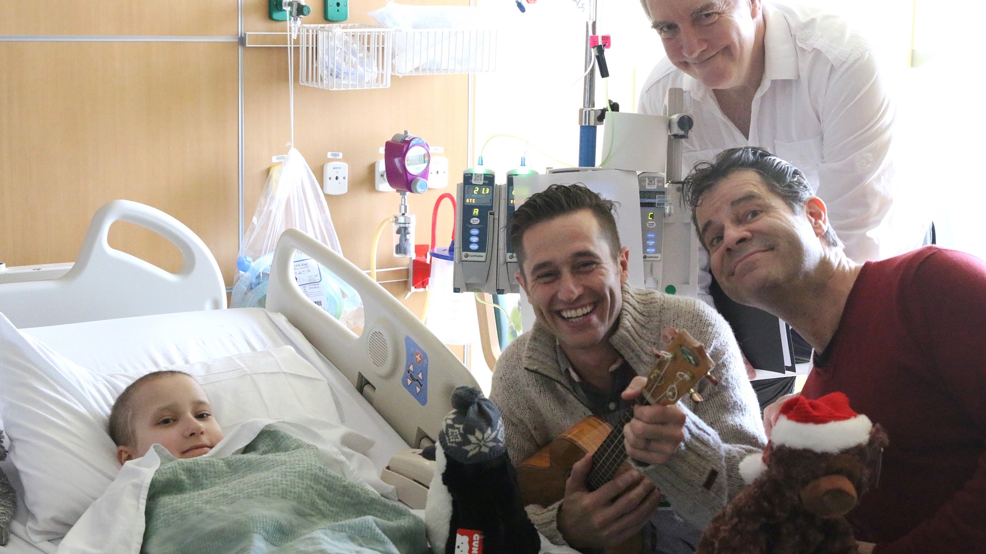 The Melodic Caring Project brings joy to the lives of hospitalized children by live-streaming performances directly to the child's hospital room or home care facility in partnerships with celebrities and the hospitals. This segment is sponsored by Premera Blue Cross.