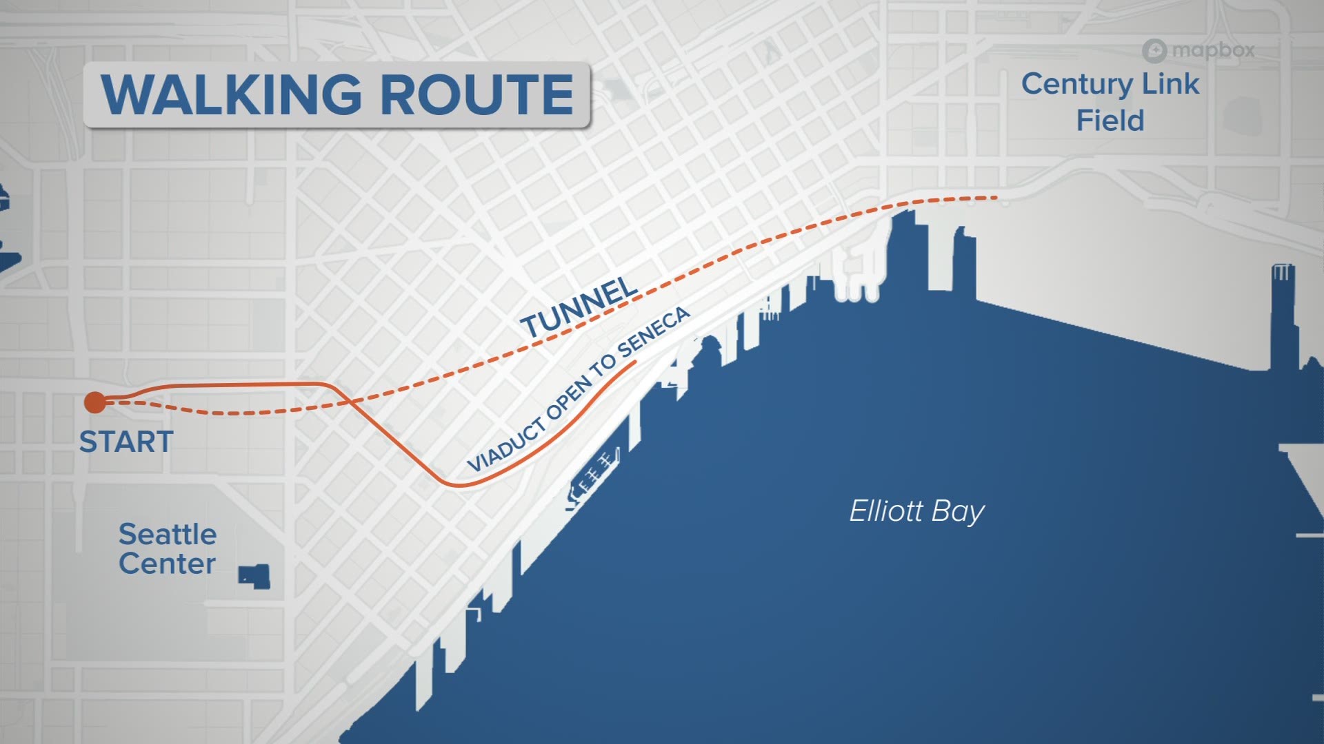 A walk, fun run, and bike ride through Seattle's new SR 99 tunnel will follow these routes during a grand opening celebration.