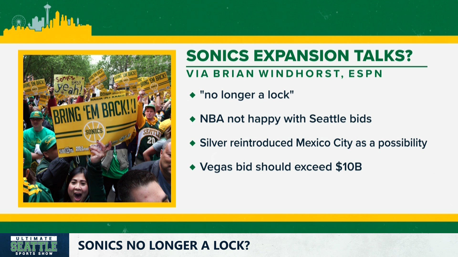 Sonics no longer a lock? | Ultimate Seattle Sports Show | king5.com