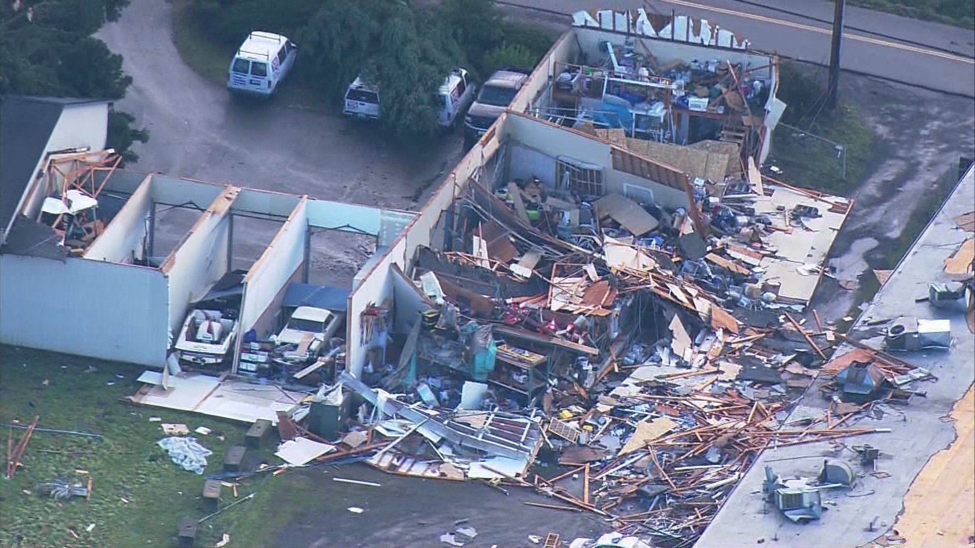 SkyKING aerials show severe damage from a tornado that ripped through Port Orchard on Tuesday.