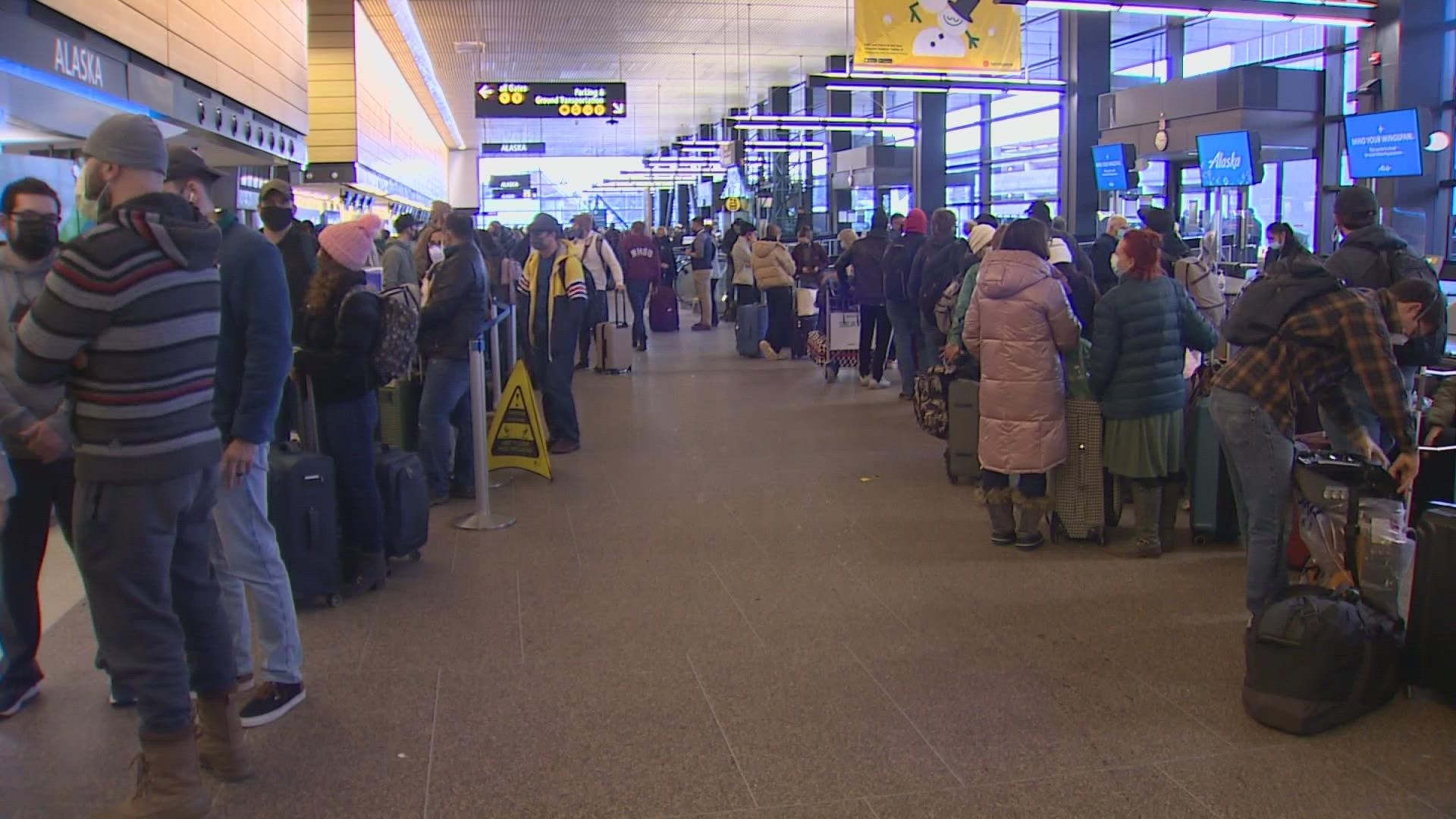 Delays at Sea-Tac Airport continue after a winter storm and surge of holiday travelers.