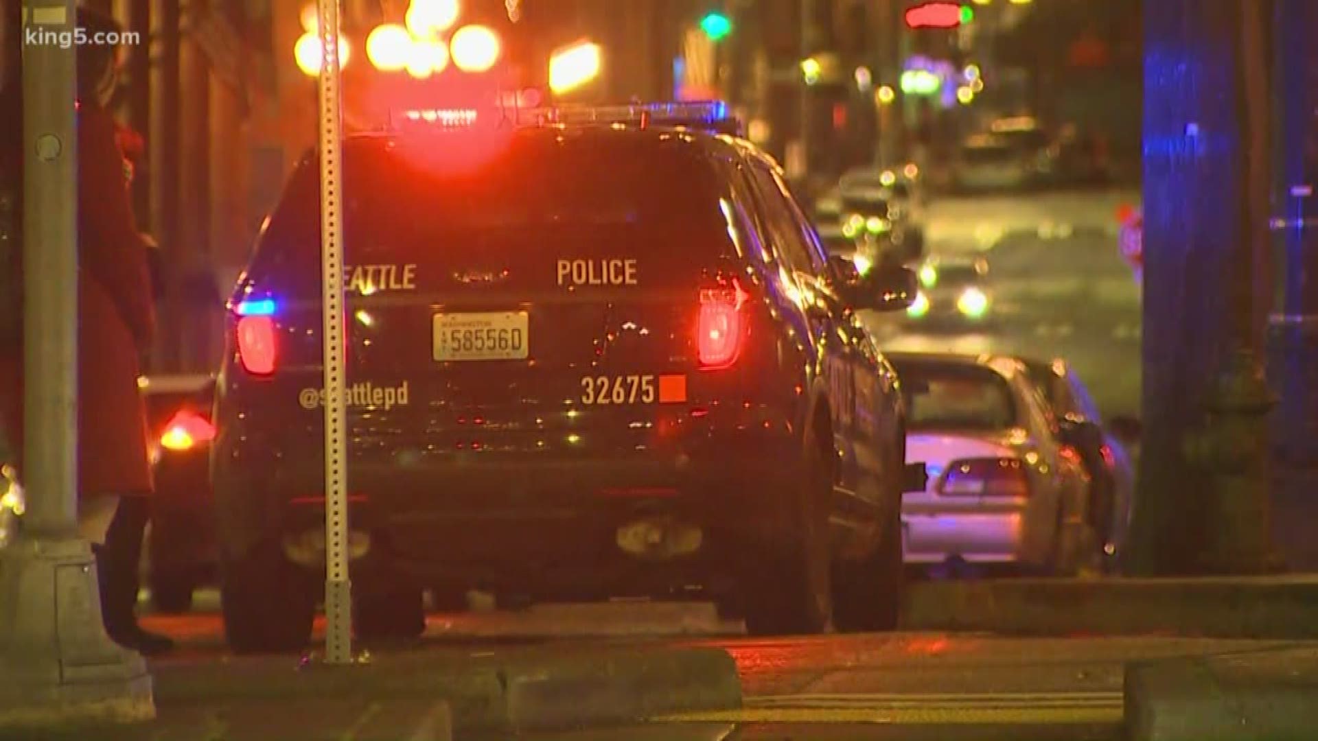 Two people were shot near 3rd and Yesler in Seattle's Pioneer Square Tuesday night.