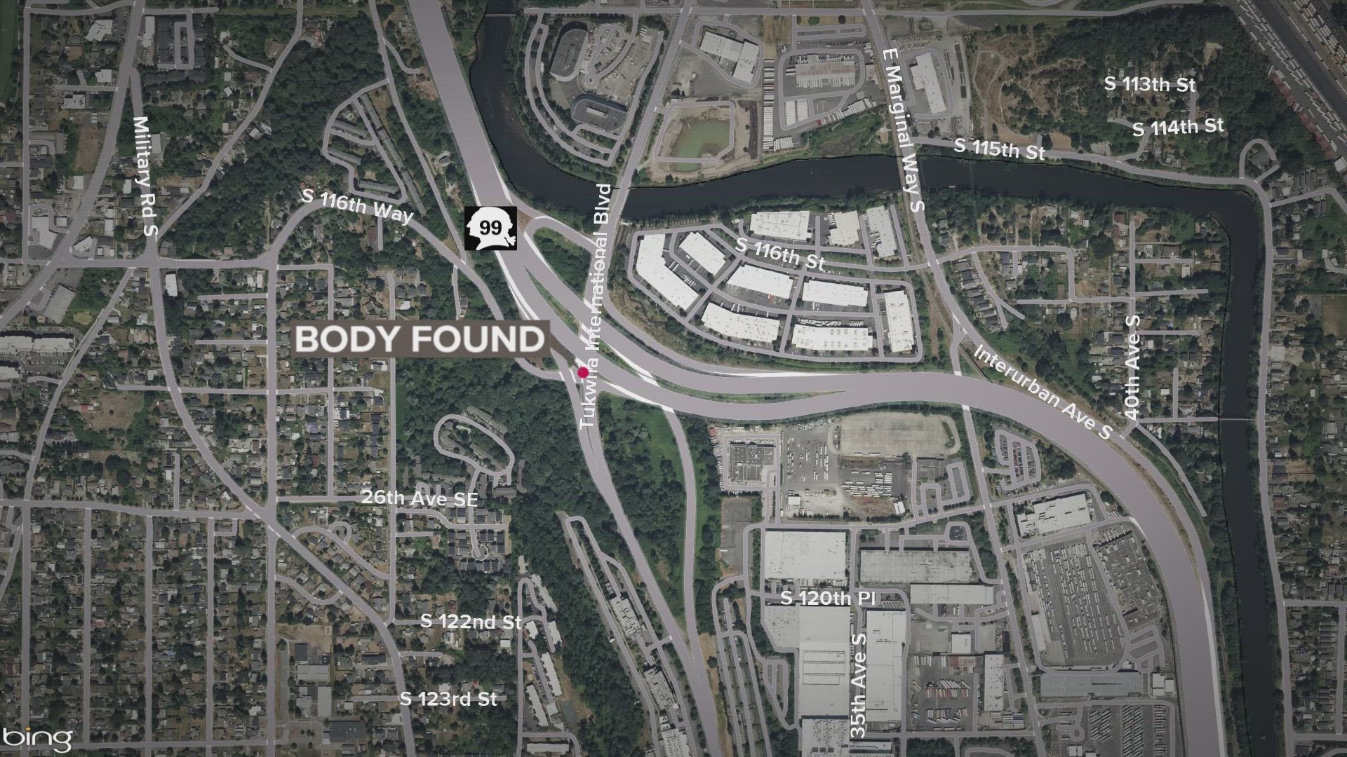 A man was found shot inside a car on Tukwila International Blvd near Hwy 99 in Tukwila