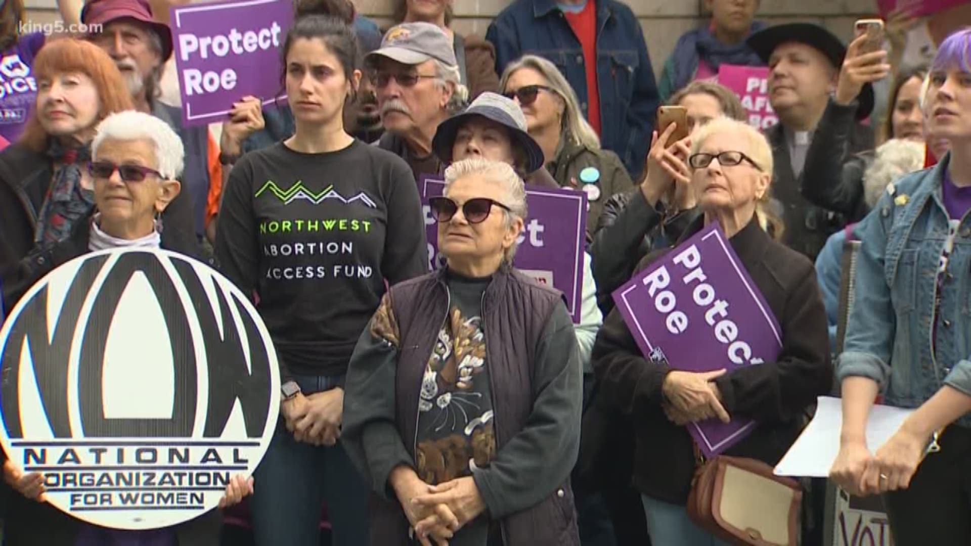 People gathered in Washington state to protest abortion laws that passed across the United States in recent weeks. KING 5's Kalie Greenberg reports.