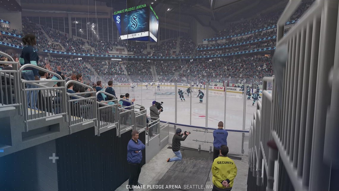 Seattle Kraken Inaugural Game Climate Pledge Arena Framed Print