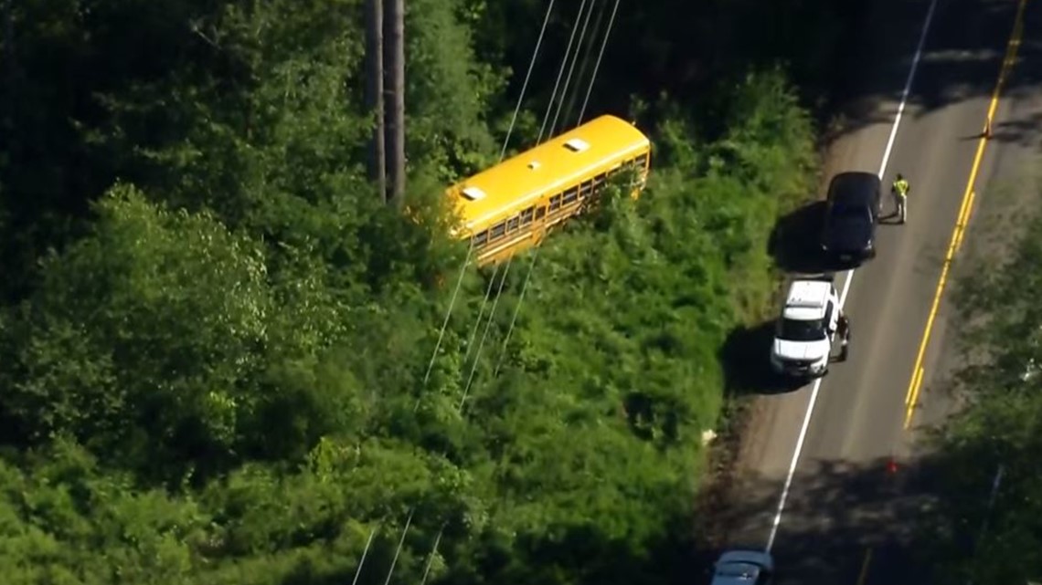 4 students, driver taken to hospital after school bus goes off the road in Lewis County - Vimarsana News
