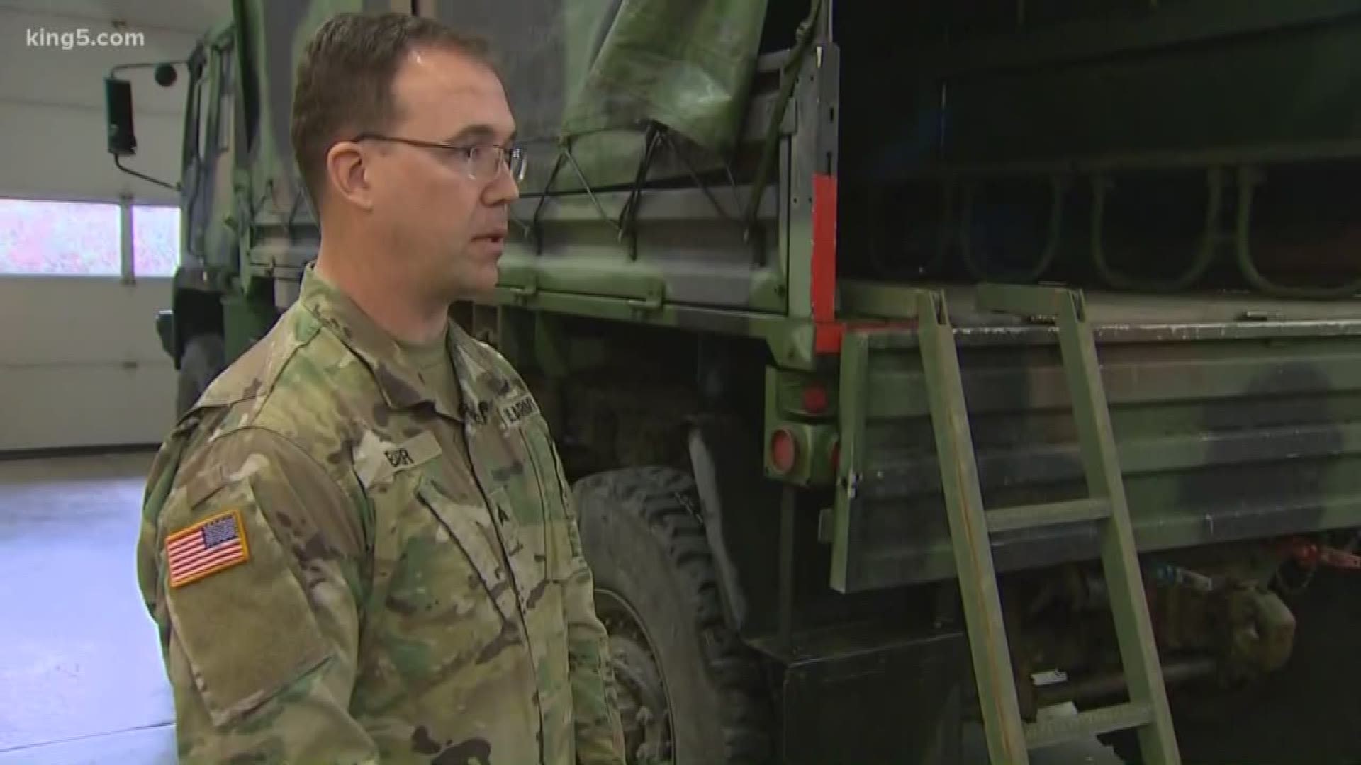 A National Guard crew is stationed with Eastside Fire and Rescue in case more help is needed.