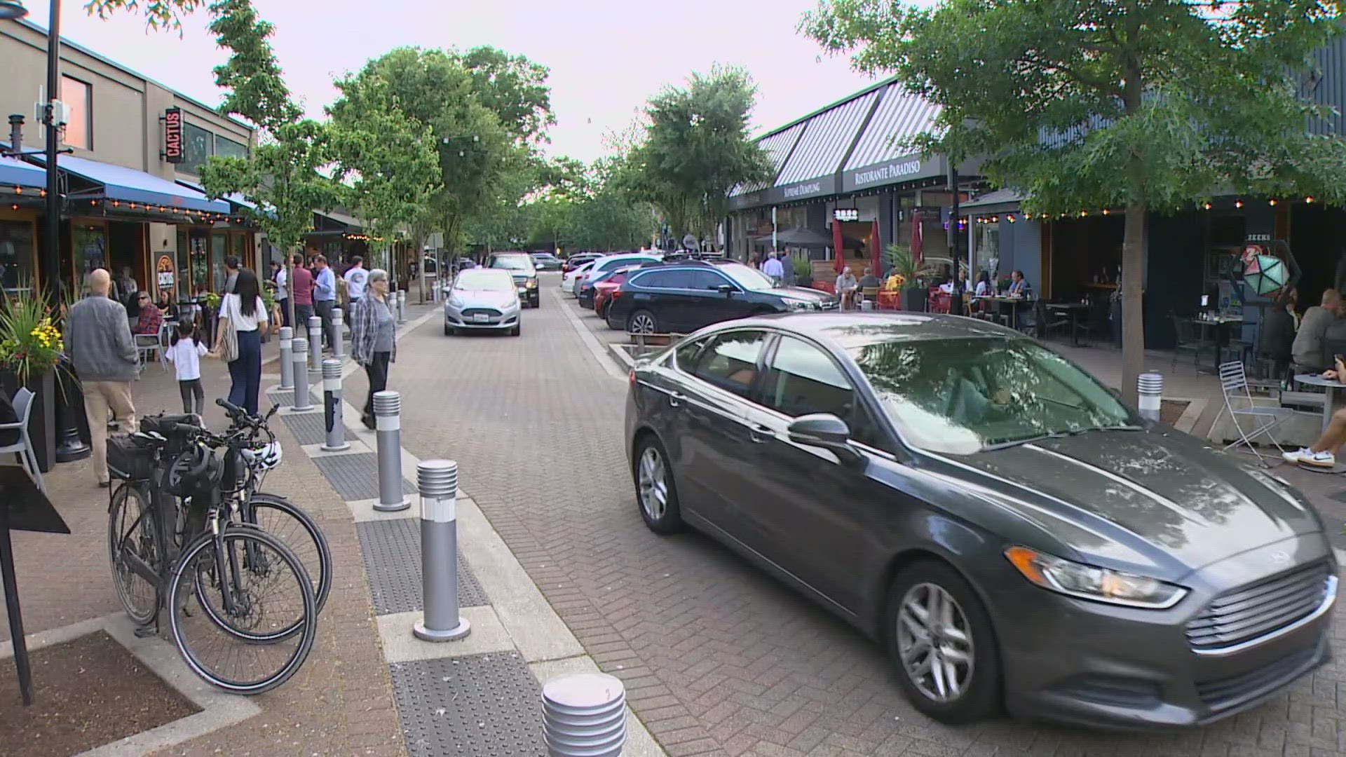 A fiery debate is creating friction in the city of Kirkland as city staff consider shutting down Park Lane to traffic. Businesses are fighting back.