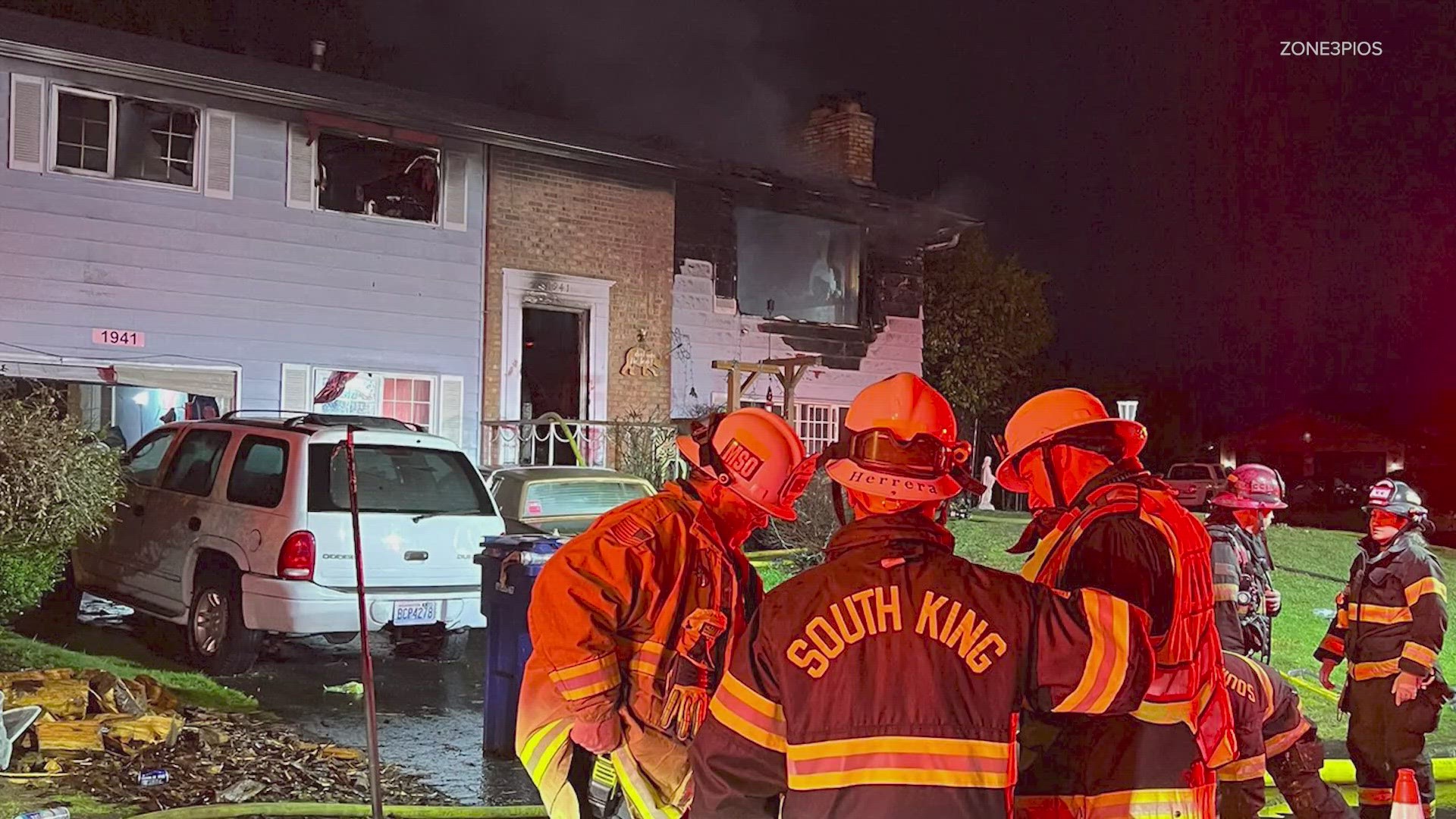 Firefighters said 11 people were in the home when the fire started just after 6 a.m.