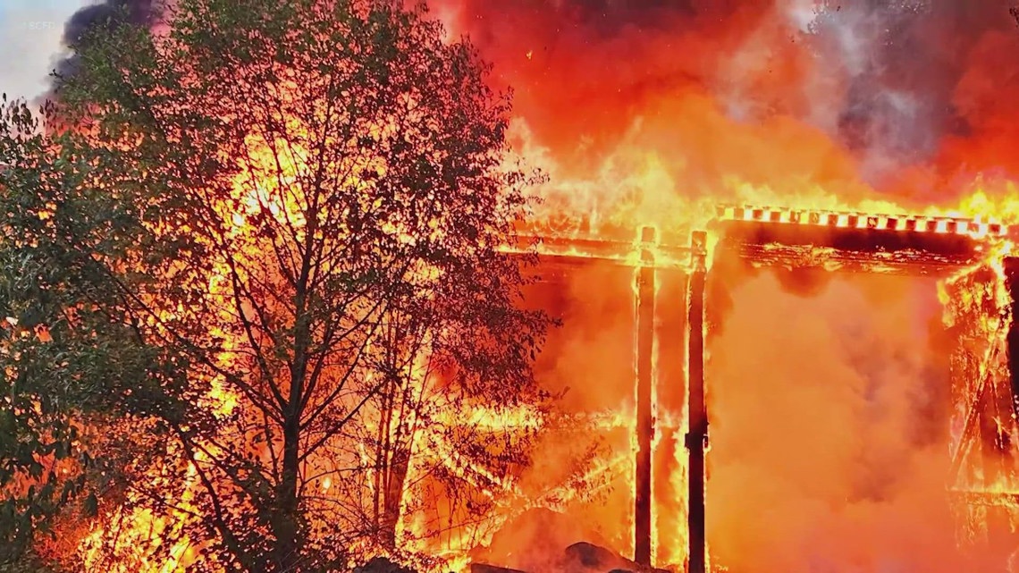 A man treated for burns told investigators he woke up surrounded by fire, according to a probable cause affidavit.