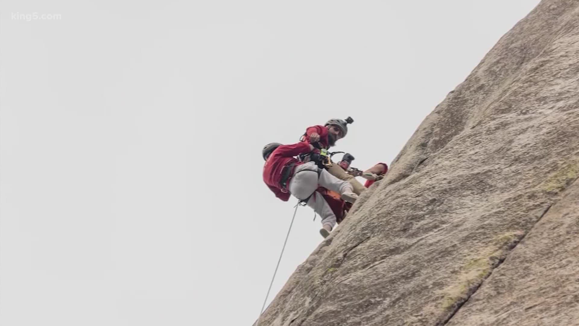 A Washington climbing team helped their friend, who has muscular dystrophy and uses a wheelchair, scale part of El Capitan in Yosemite National Park.