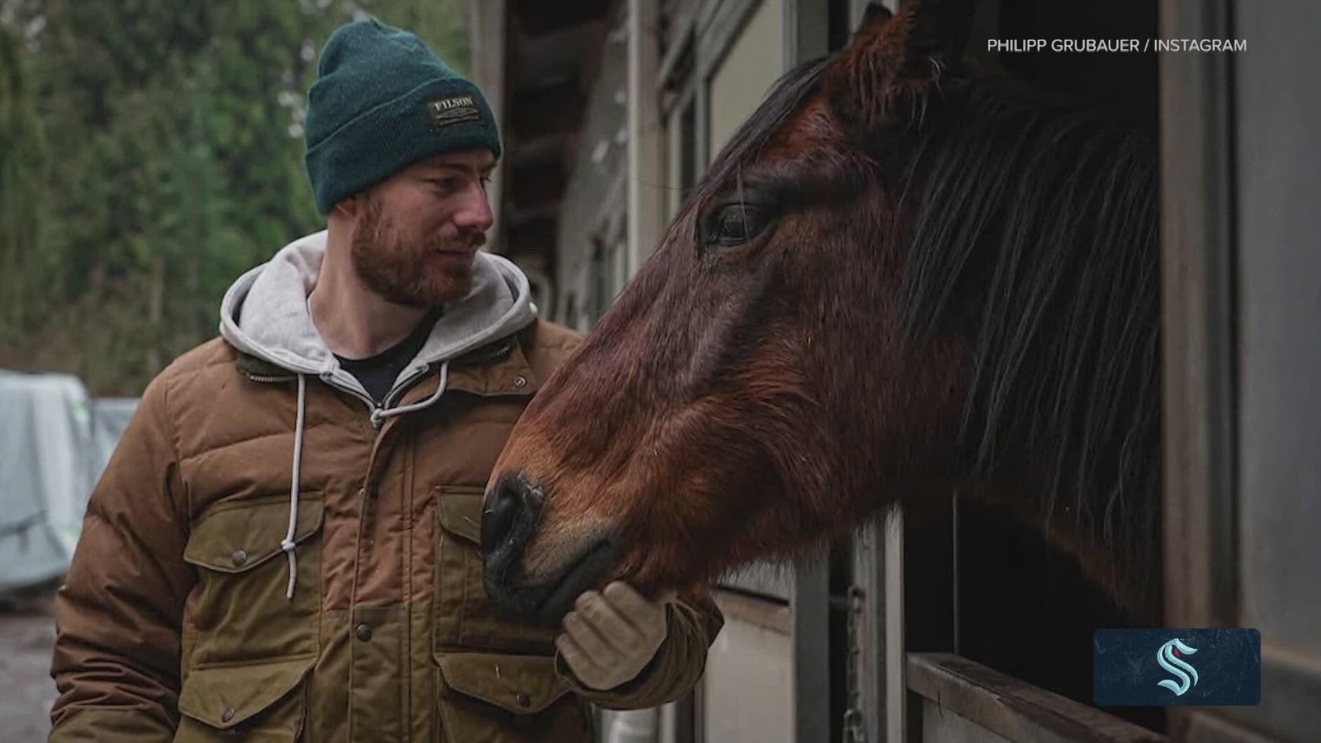 Grubauer spends his time volunteering as a Northwest youth ambassador for the Salvation Army and rehabilitating neglected horses 