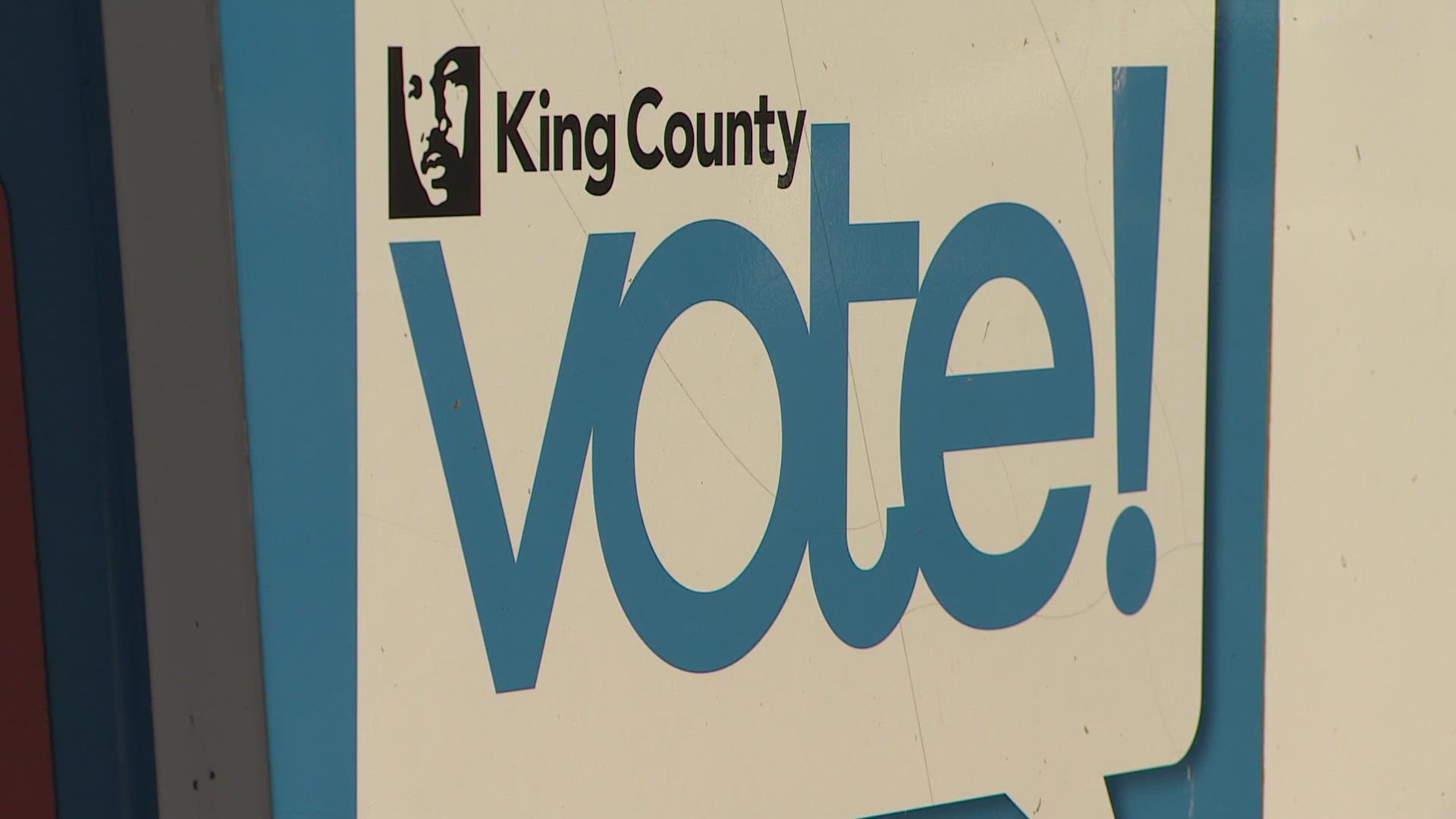 On Tuesday, the King County Elections office called for a removal of the signs, after receiving reports of "suspicious and intimidating" signs.