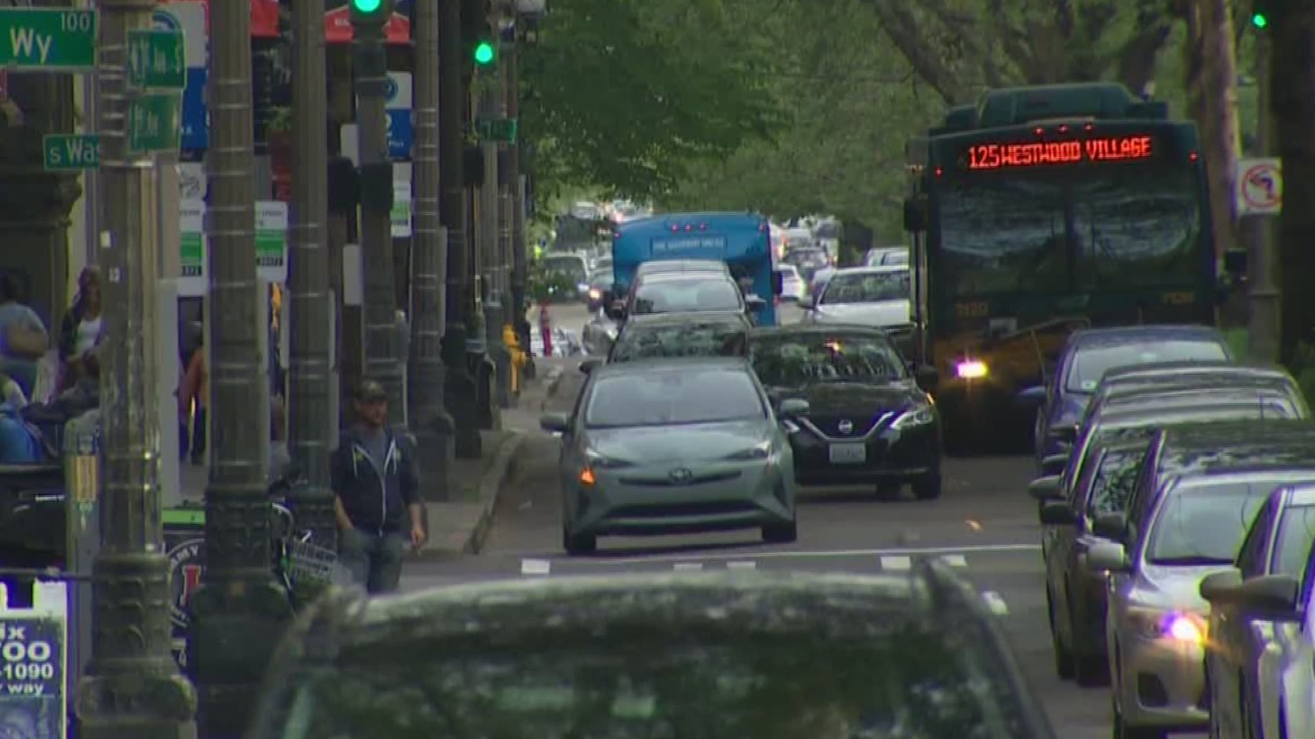 The City of Seattle plans to implement new safety restrictions for large vehicles in Pioneer Square. Engineers say keeping these vehicles out of the outside lanes will protect vulnerable underground structures. KING 5’s Michael Crowe reports.