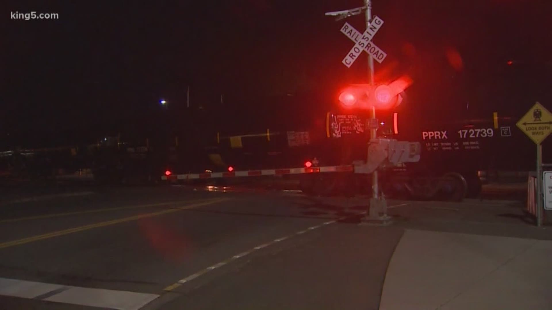 All access to the Edmonds ferry terminal is blocked.