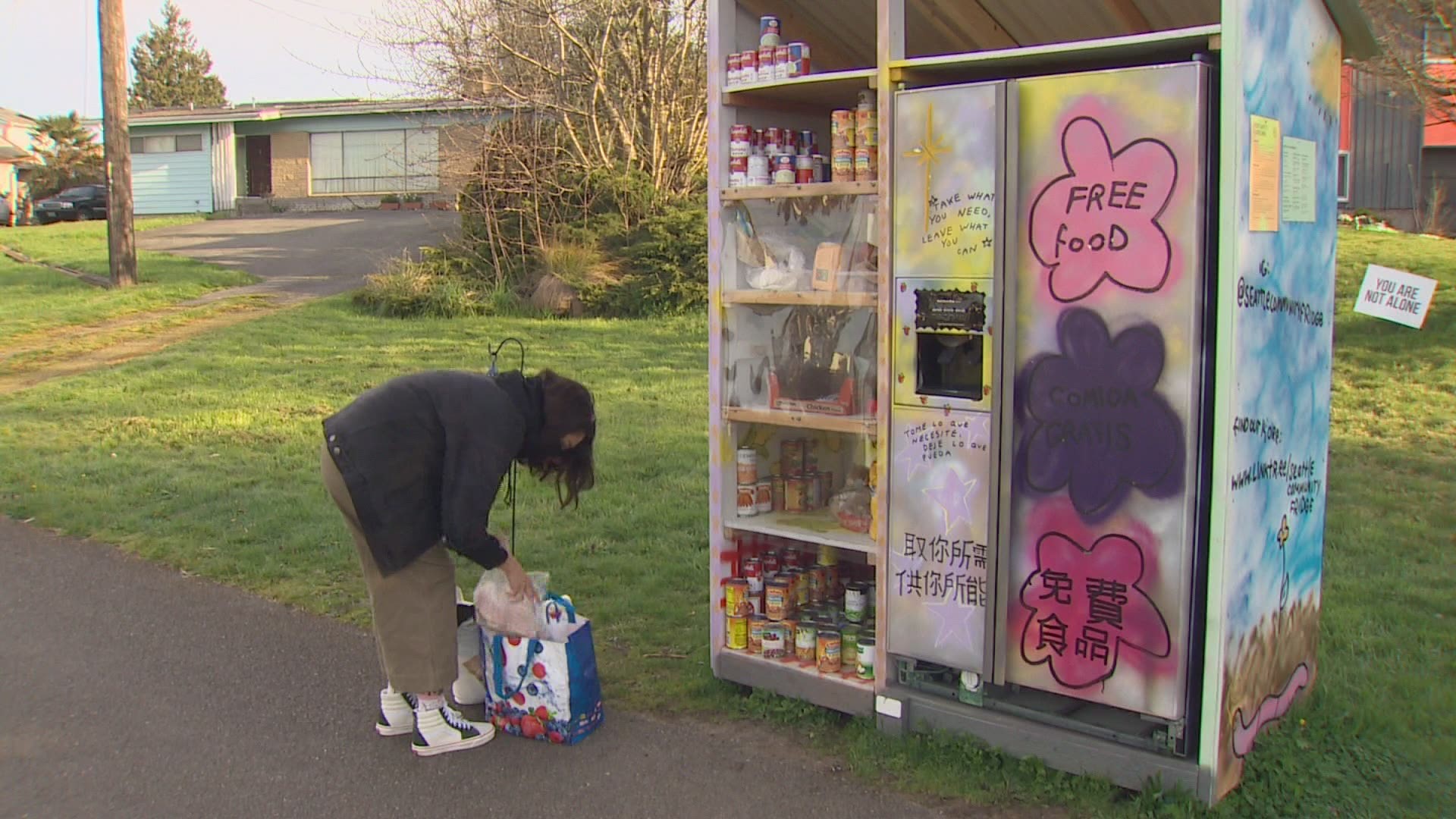 Similar to free libraries, community refrigerators offer walk up, free food to those in need, provided by volunteers.
