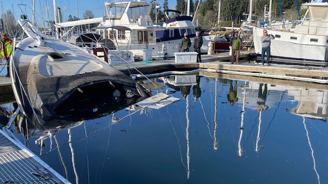 Cleanup continues at Vashon yacht club where boats caught fire, sank ...