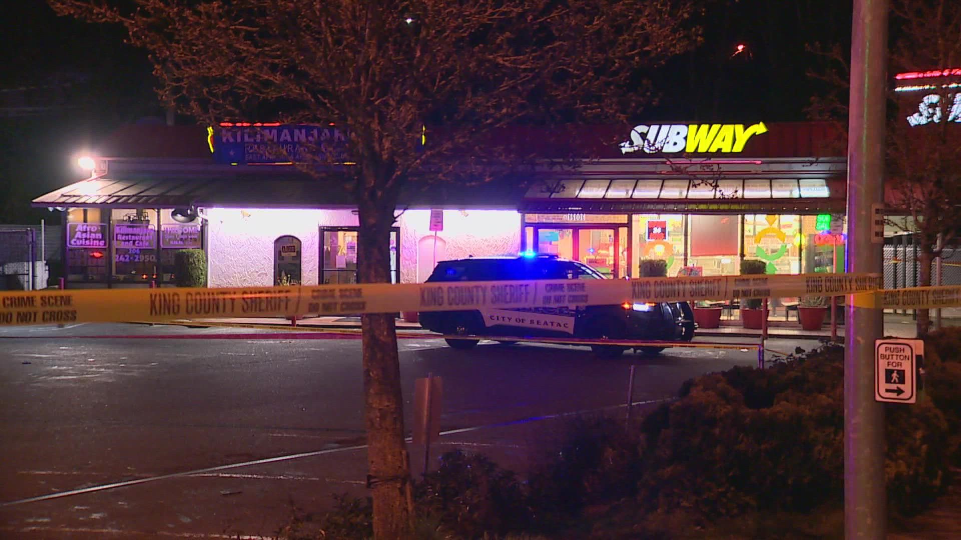 King County sheriff's deputies are investigating a shooting in Sea-Tac that sent one man to the hospital overnight Friday.