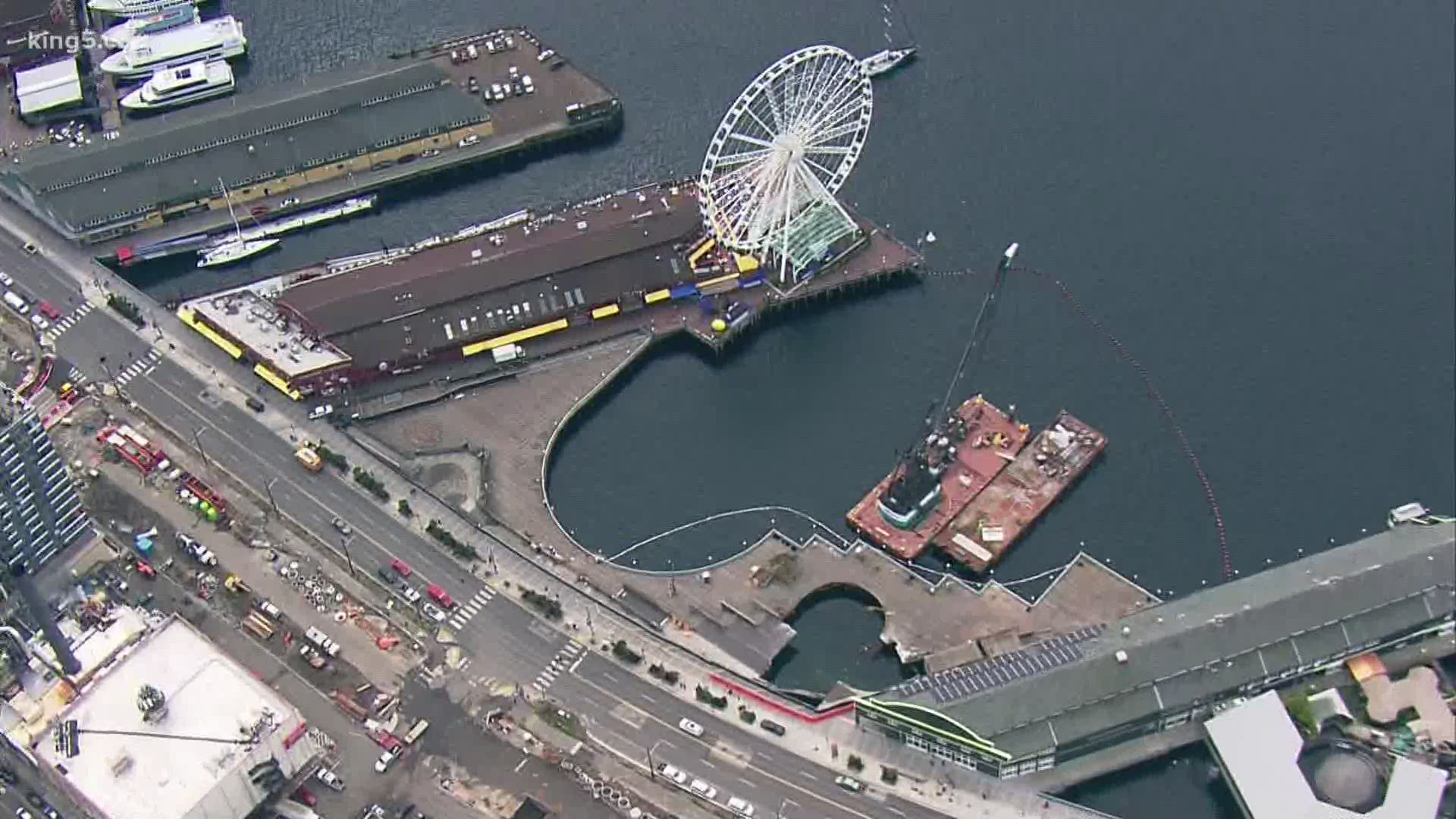 The park on Pier 62 opened just a week after Pier 58 collapsed.