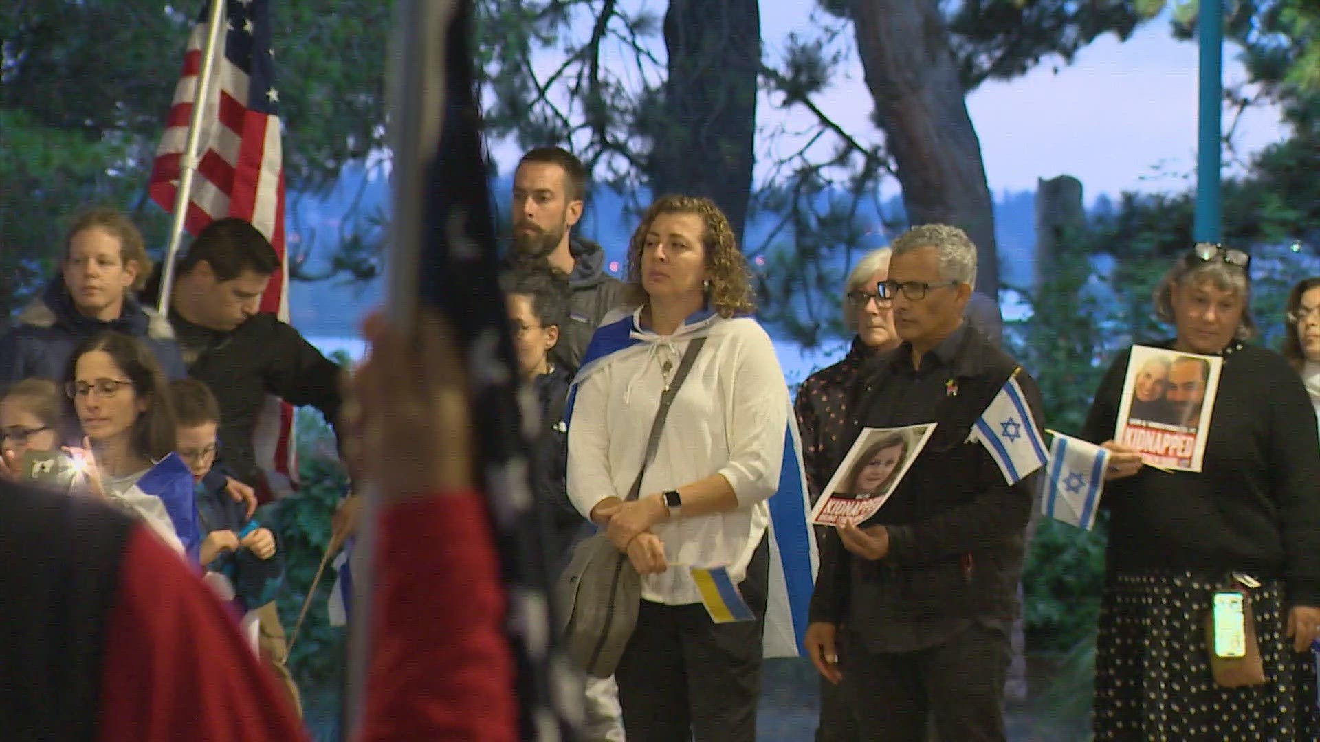 The Iranian community of the Greater Seattle area hosted a candlelight vigil in Kirkland in solidarity with Israel.