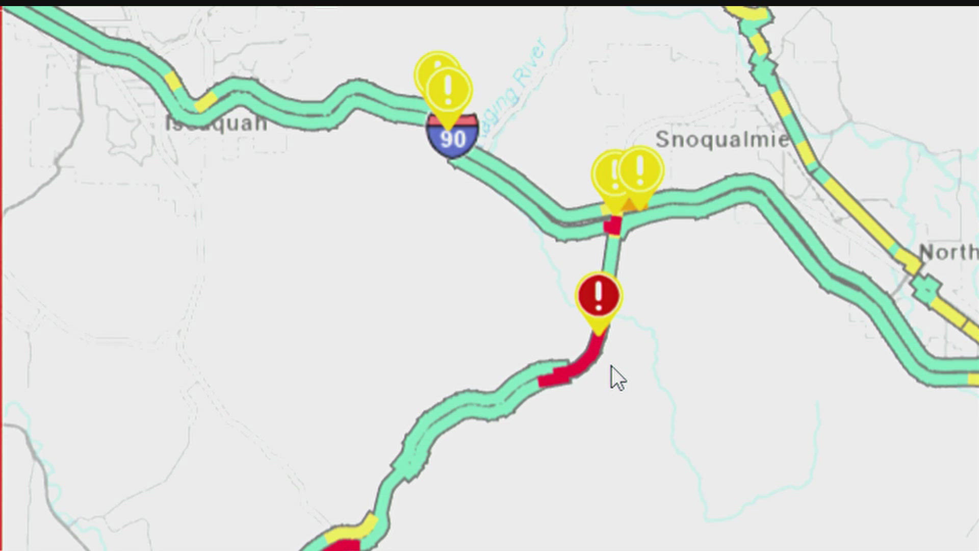 Washington State Patrol troopers urge drivers to avoid the area as there is no estimated time for reopening.