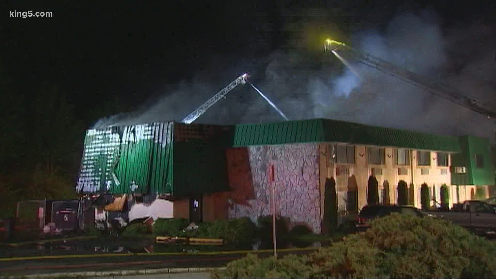 A Quality Inn in Olympia was the scene of an overnight fire.  80 people were evacuated with no injuries reported.