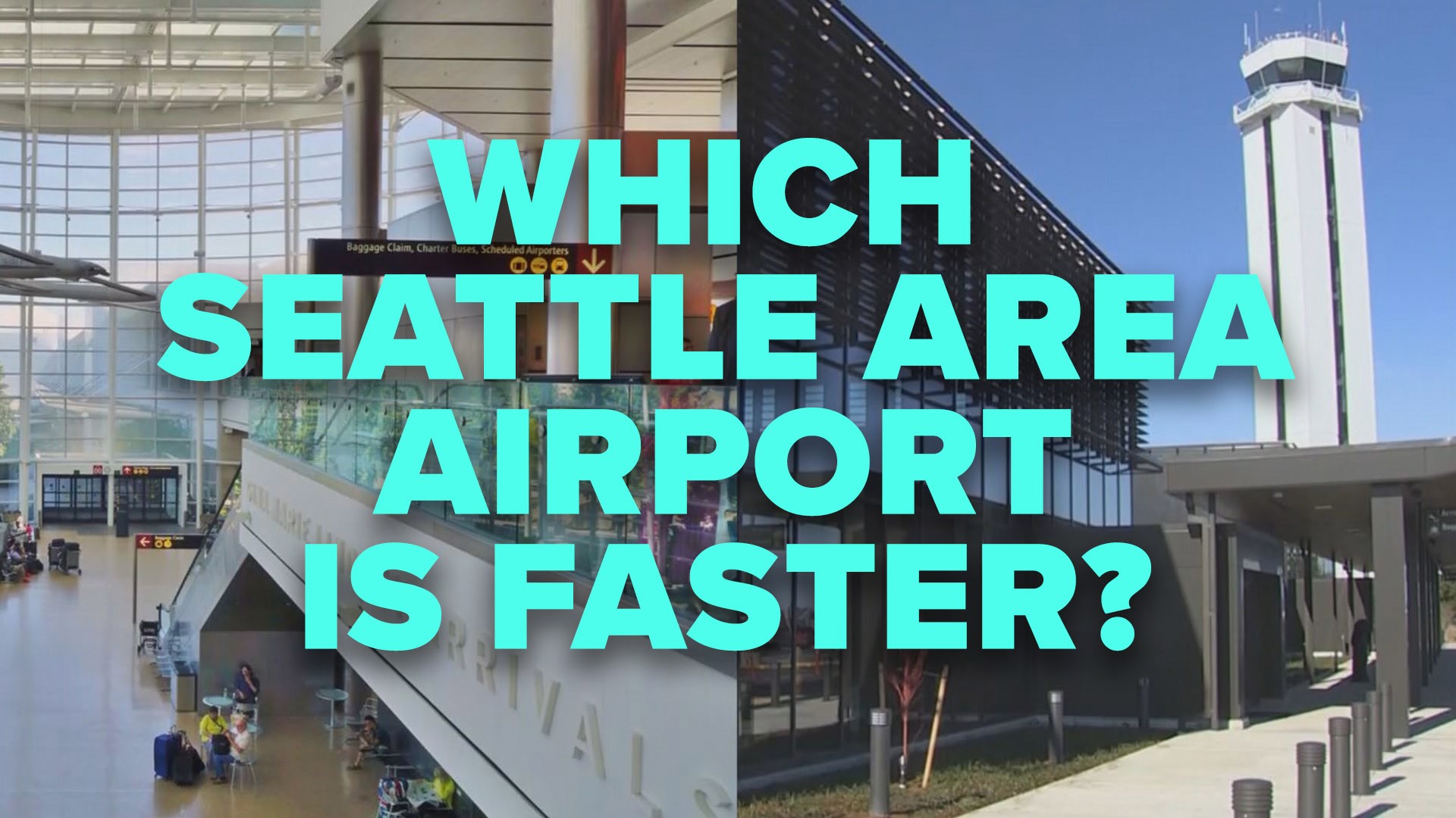 Jake Whittenberg and Ben Dery start at Green Lake Park, the geographical center between Paine Field and Sea-Tac airports, to see who gets to their terminal first.