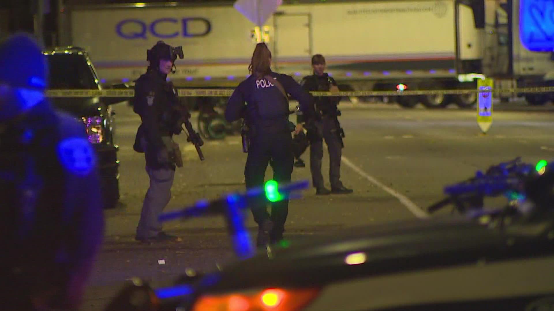 Seattle police said two people were randomly shot during a drive-by near Alki Beach Monday night.