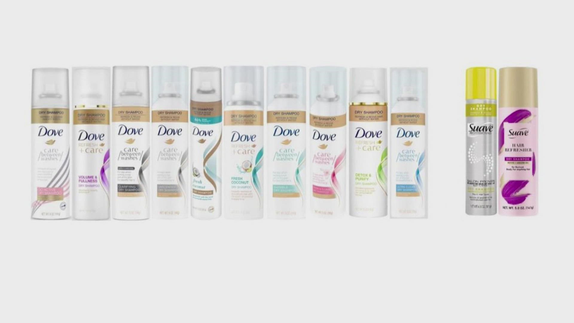 Lab klimaks annoncere Unilever dry shampoo recall: Dove, Bed Head, Suave on 2022 list | king5.com