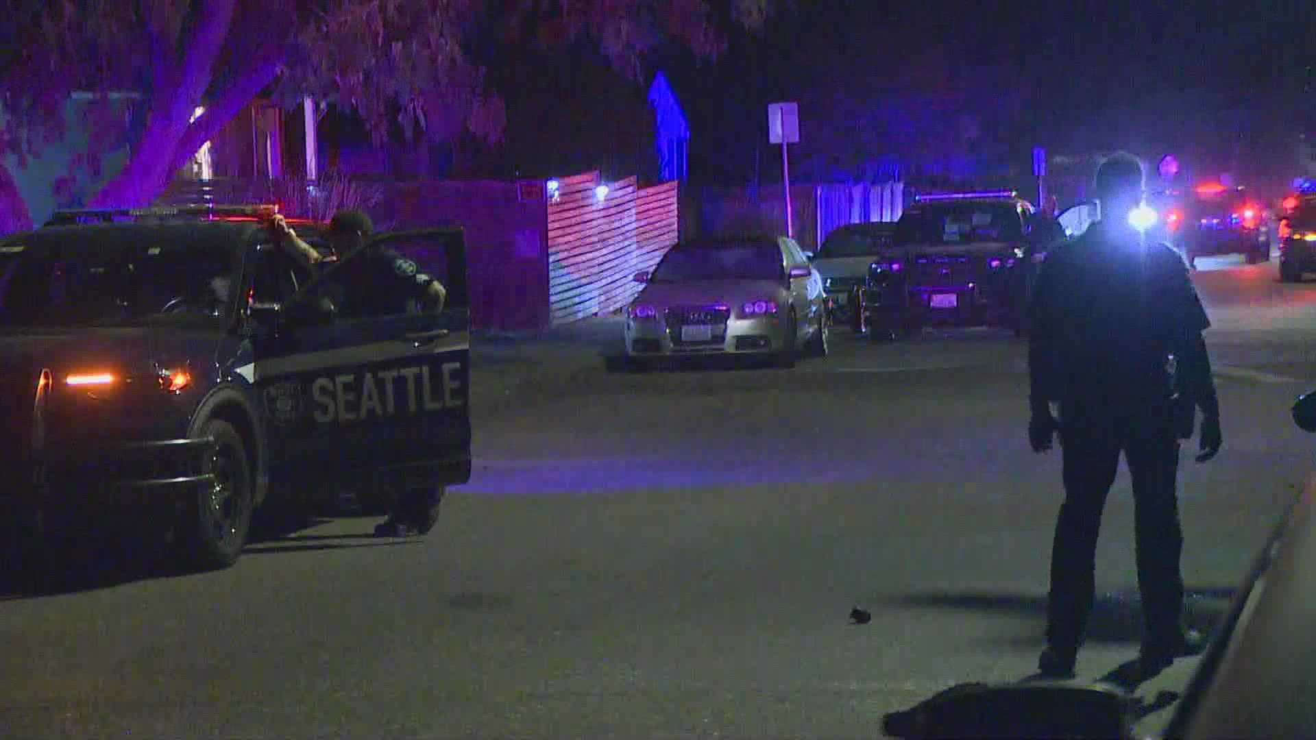 A 50-year-old man was hospitalized after being shot in the neck while inside his home in Rainier Beach.  The victim was shot through the window by someone outside.