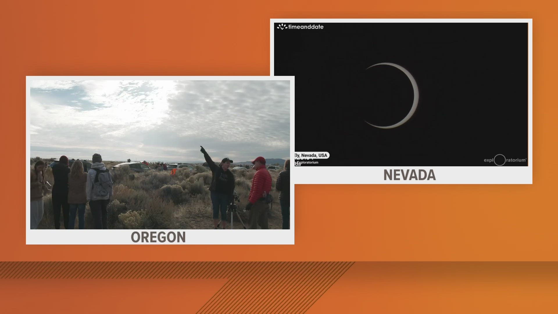 KING 5 sent a crew to La Pine, Oregon to get reactions from visitors hoping to see the annular solar eclipse.