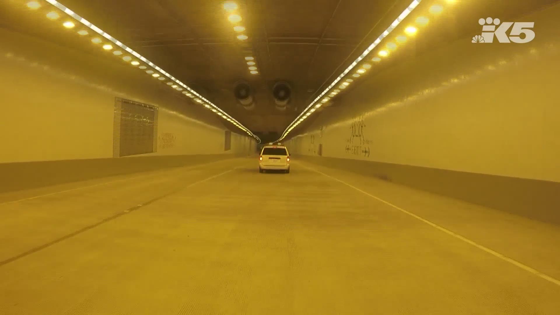 Go for a drive in the new State Route 99 tunnel before it opens to cars Monday morning.