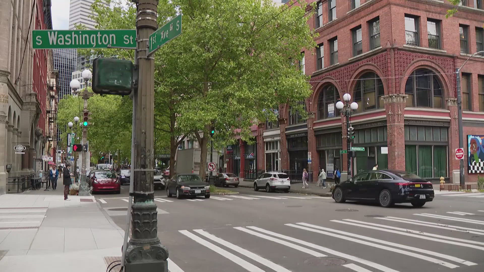 Medics from the Seattle Fire Department held down a man after seeing him shoot someone else in Pioneer Square until police arrived.