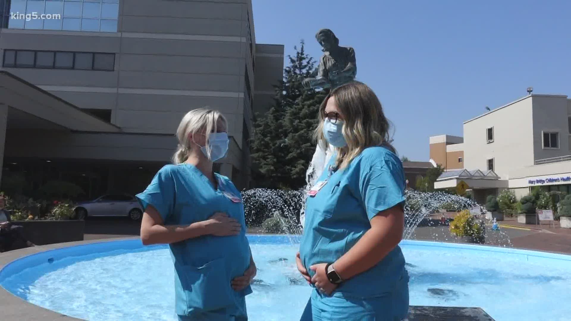Tacoma General Hospital's birthing center staff members have created a mini "baby boom" of their own as 18 of them are either pregnant or just had a baby.
