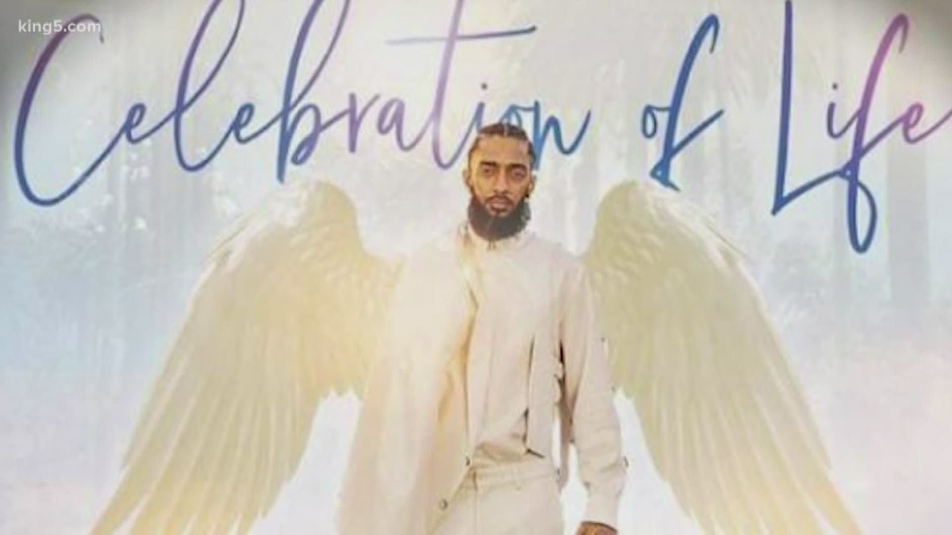 KING 5’s Jenna Hanchard and photojournalist Ryan Beard went to Los Angeles as the world honored Nipsey Hussle during his memorial service.