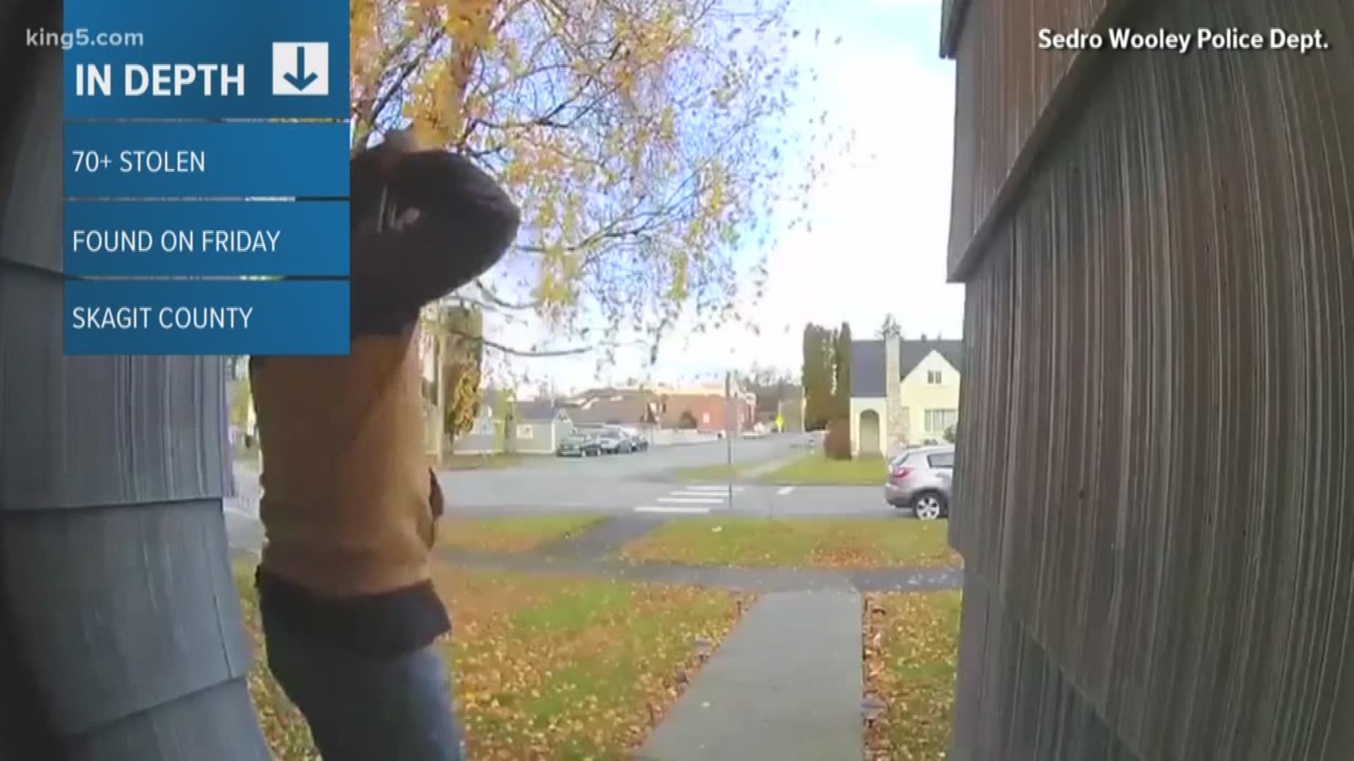 Police say this man stole more than 70 packages off porches in Skagit County. Now, Mt. Vernon police are trying to get the packages back home.