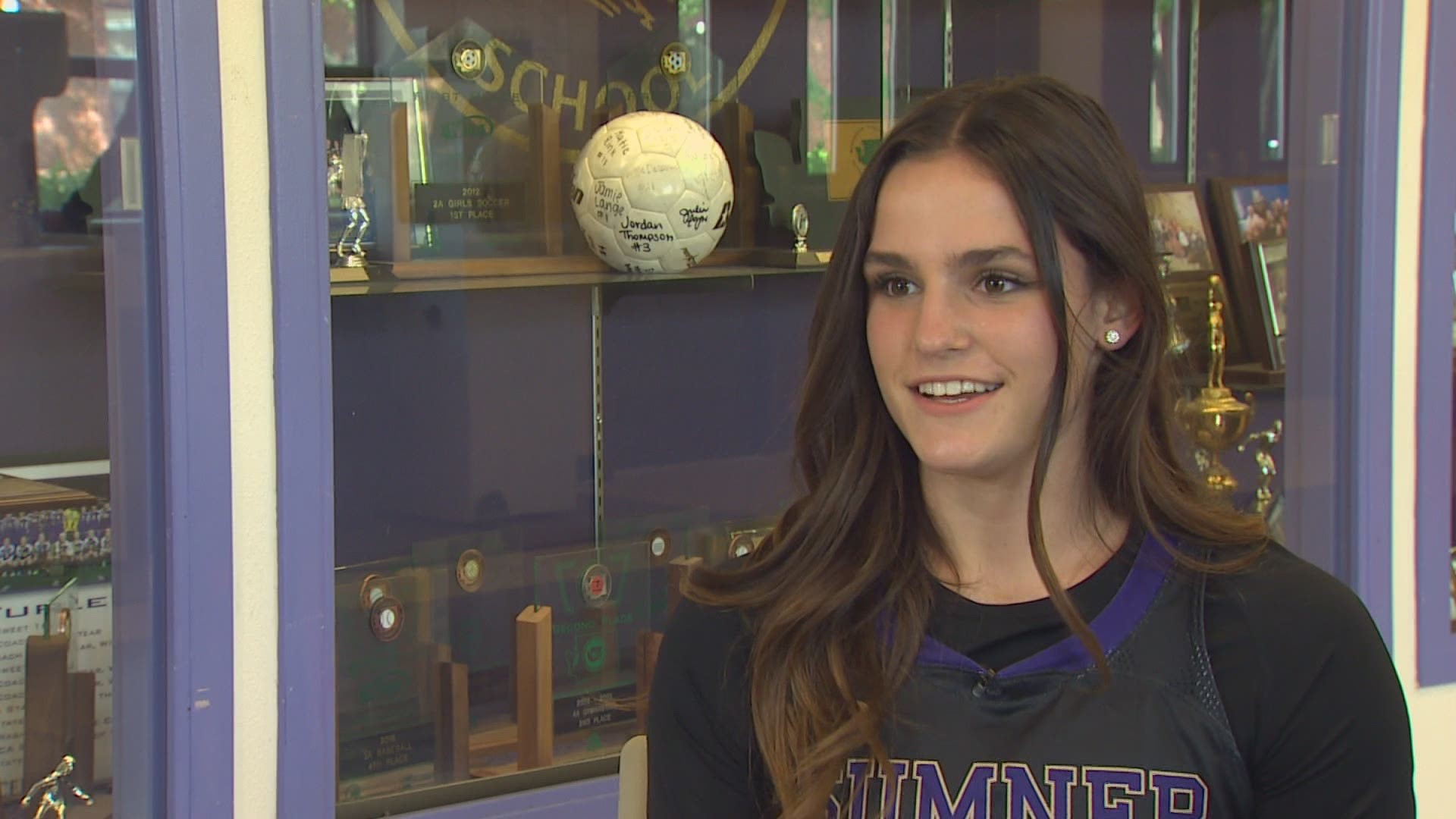 The Sumner girls' basketball team has a solid chance to win their first 4A SPSL title in over a decade, and one of the team’s stars is just happy to be back.