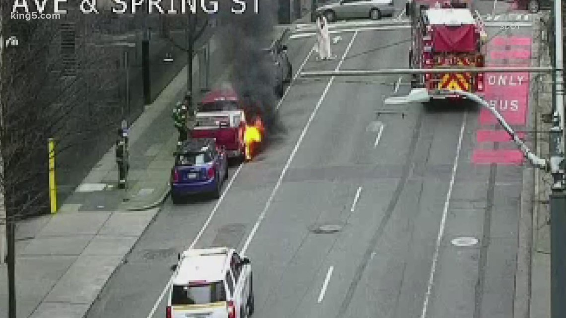 Man accused of bomb threat, setting fire to his car at Seattle FBI ...